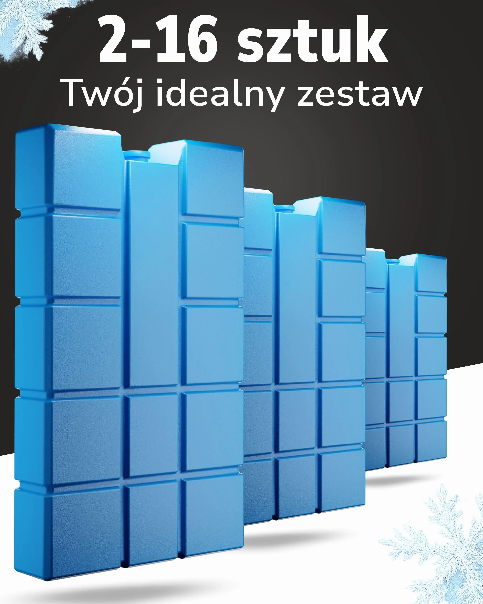 ToCi Wkłady chłodzące w zestawie 8 szt. – 200 ml – 12 h chłodzenia – kompaktowe elementy do torby chłodzącej i lodówki – bez BPA z tworzywa sztucznego