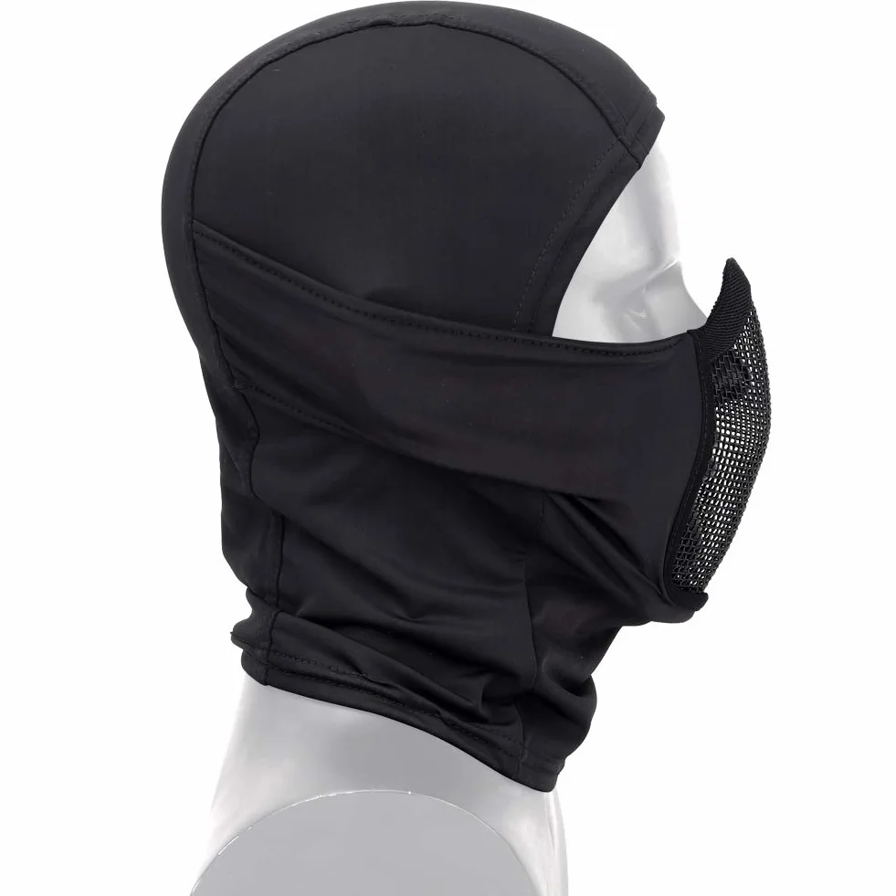 Tactical Airsoft Paintball Vollgesichtsmaske aus Stahlgewebe poliester-Sturmhaube Jagd maska CS Radsport-Schutzhelm Liner Cap