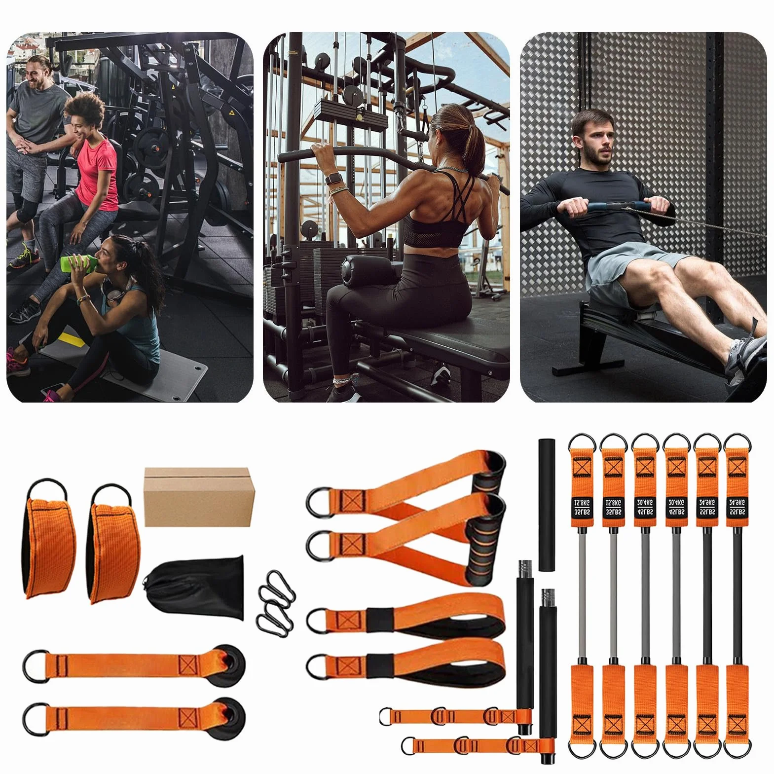 Home Pilates Bar Kit | Sprzęt fitness do treningu mięśni - przysiady sprzęt treningowy dla domowej siłowni profesjonalistów sportowców mężczyzn kobiet graczy sportowców ramiona nogi
