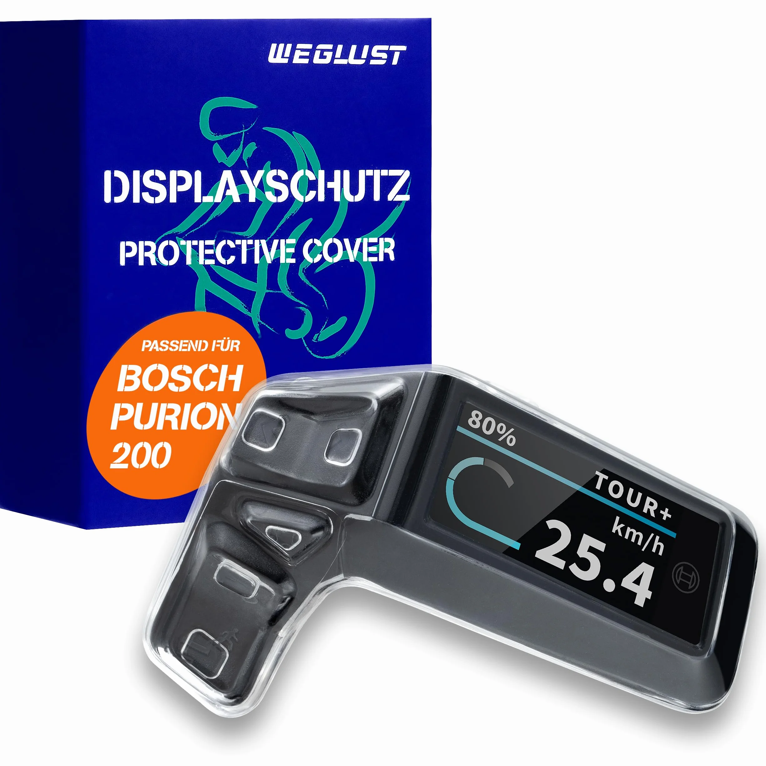 i-LEFANTE Etui ochronne do Bosch Purion 200, osłona ekranu roweru elektrycznego, przezroczysta i wodoodporna, ochrona przed wstrząsami i zarysowaniami (zestaw 1 szt.)