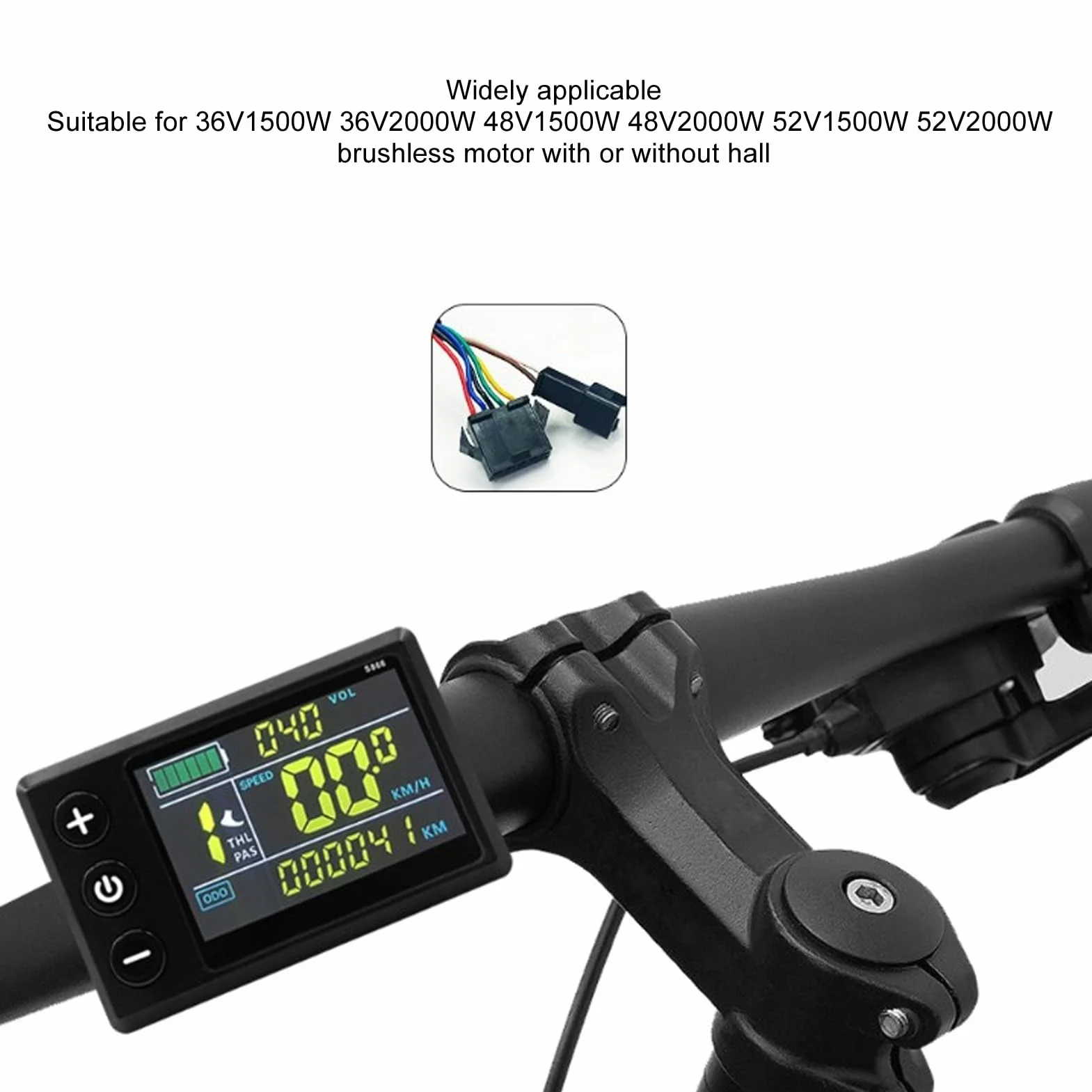 Sterownik cyklu elektrycznego, bezszczotkowy sterownik silnika E-Bike, wodoodporny panel wyświetlacza LCD, zestaw sterowników silnika bezszczotkowego z wyświetlaczem 40 A kontroler trybu