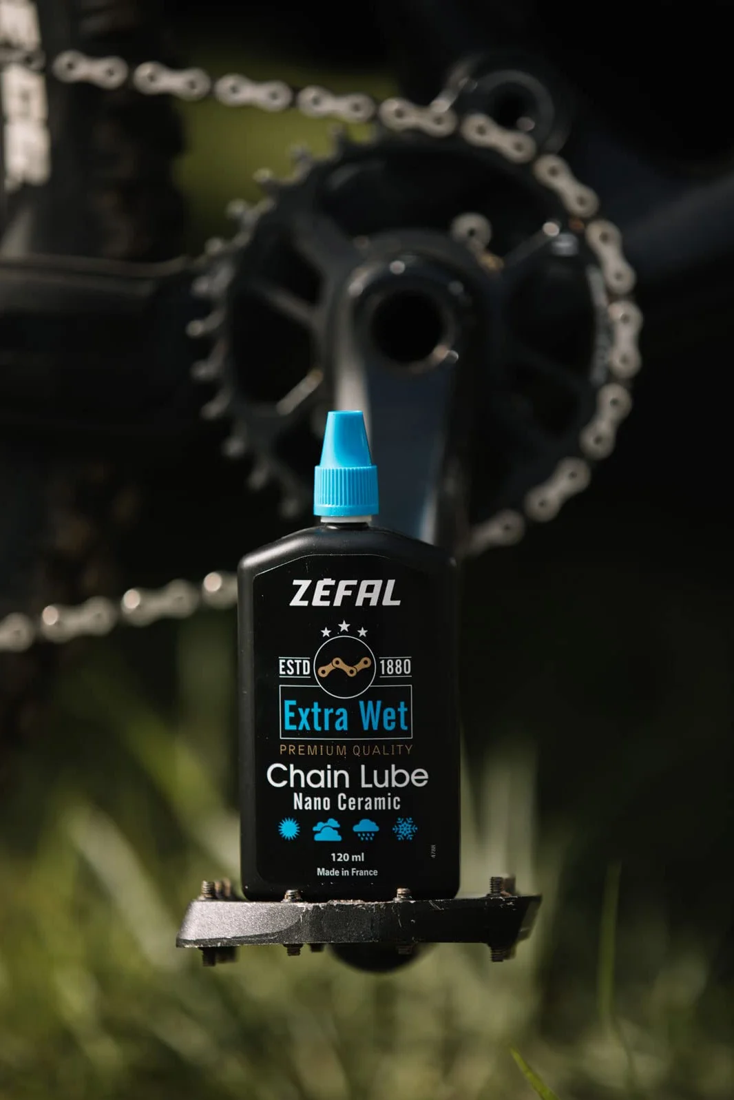 ZEFAL Zestaw Extra Wet Lube - Zestaw dwóch butelek ceramicznych smarów premium do łańcucha rowerowego - bardzo długa trwałość - 120 ml na każdą butelkę