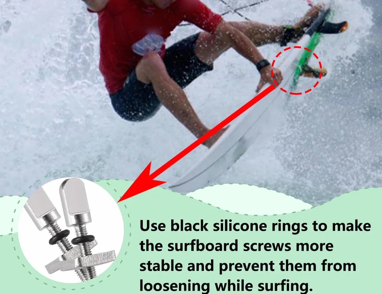 4 sztuki śruby do deski surfingowej Longboard Śruba płetwy ze stali nierdzewnej śruby uniwersalne SUP Single Fin Paddle Board Kit (srebrne)