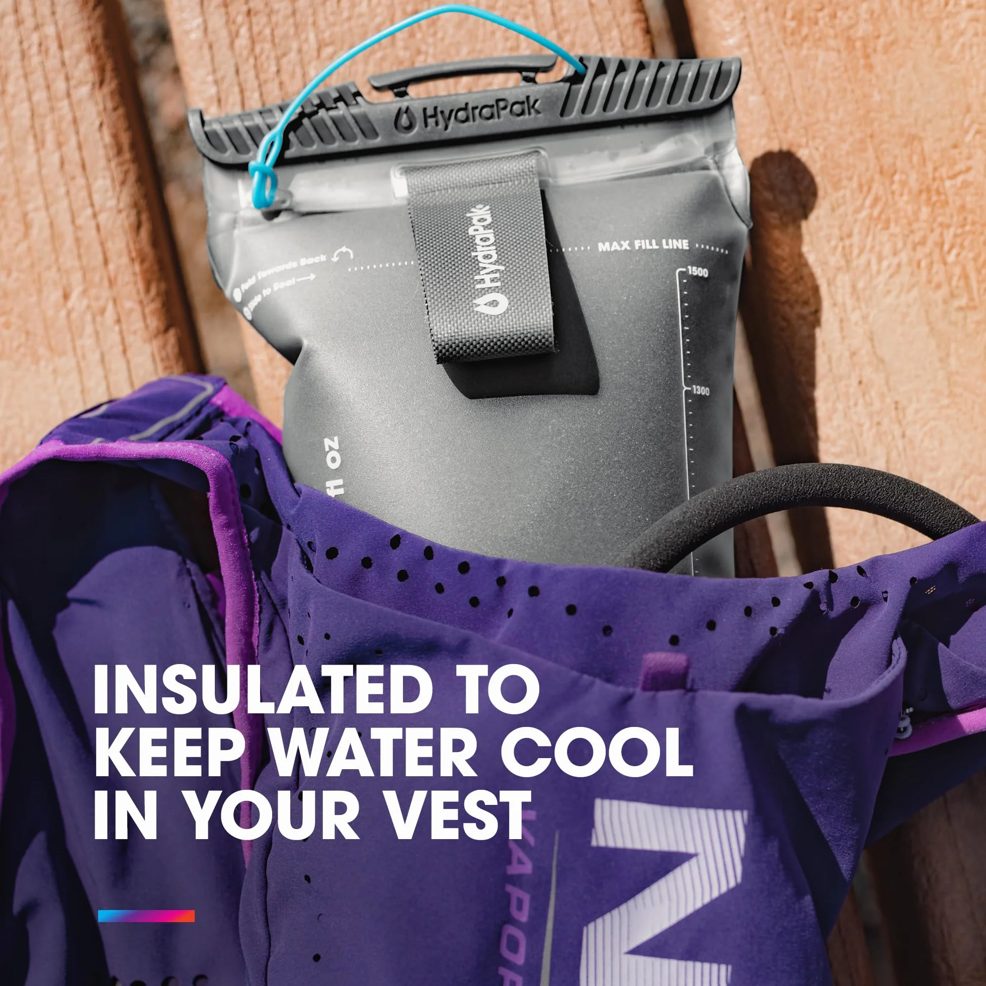 HydraPak Velocity IT (zbiornik wodny 1,5 l lub 2 l), izolowany pęcherz wodny/zbiornik na wodę do zestawu nawadniającego, samouszczelniający się zawór zgryzowy, szczelny i nadaje się do mycia w