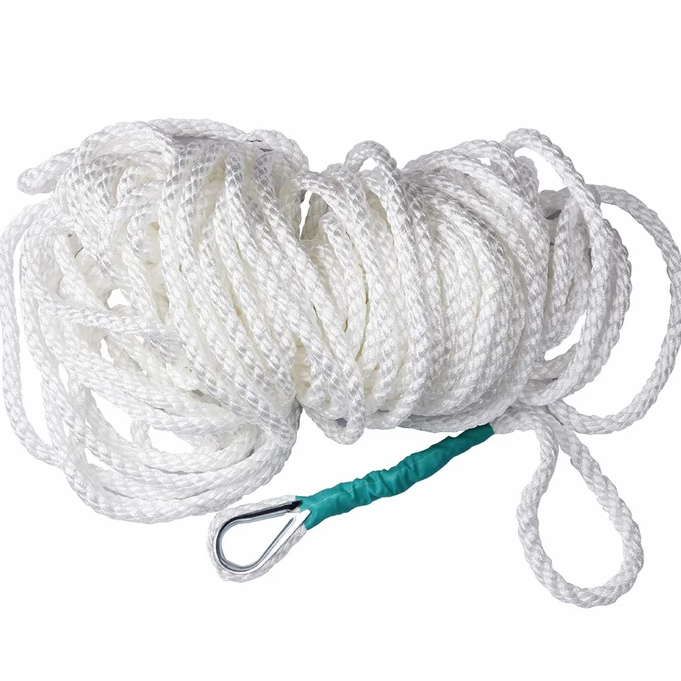 CarBole Lina cumownicza, nylonowa lina cumownicza, wielofunkcyjna lina dokująca, 12 mm x 30 m, do sportów wodnych, na kemping, żeglarstwo, wędrówki (biała)