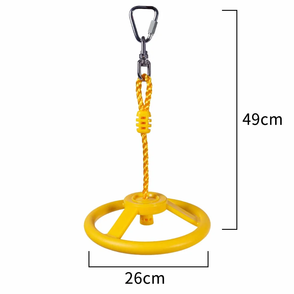 Ninja Slackline koło zamachowe, akcesoria do użytku na zewnątrz, żółte
