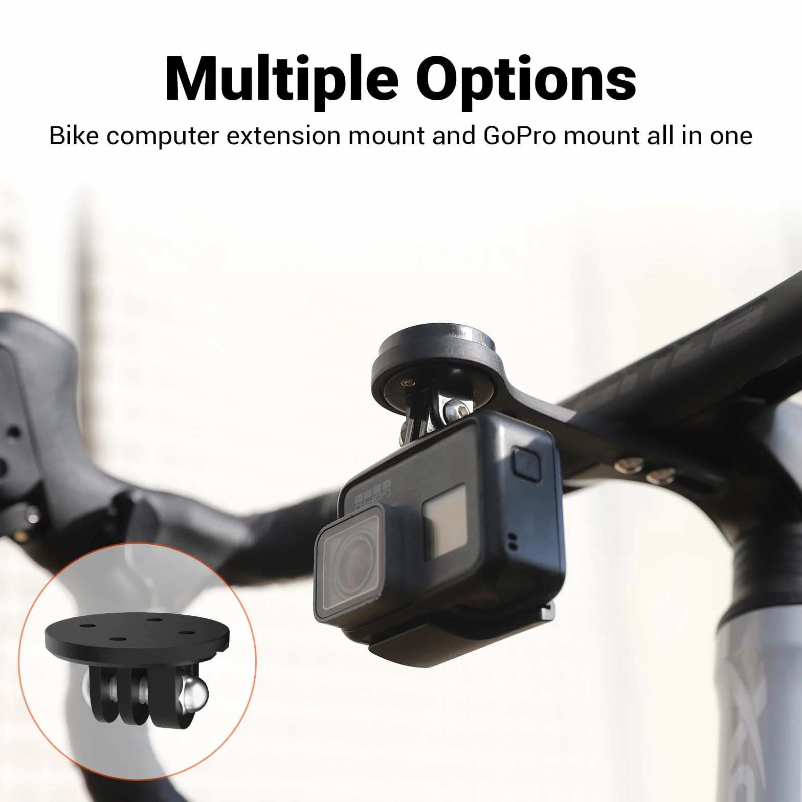 CooSpo Uchwyt na komputer rowerowy, szybkie mocowanie do komputera rowerowego Garmin, Wahoo, Bryton, kompatybilny z gopro, uchwyt rowerowy z przodu