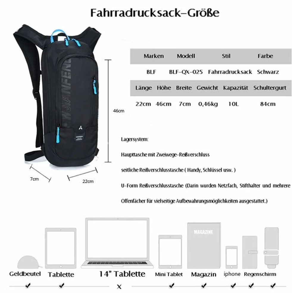 WINDCHASER Plecak rowerowy wodoodporny oddychający 10 l mini ultralekki