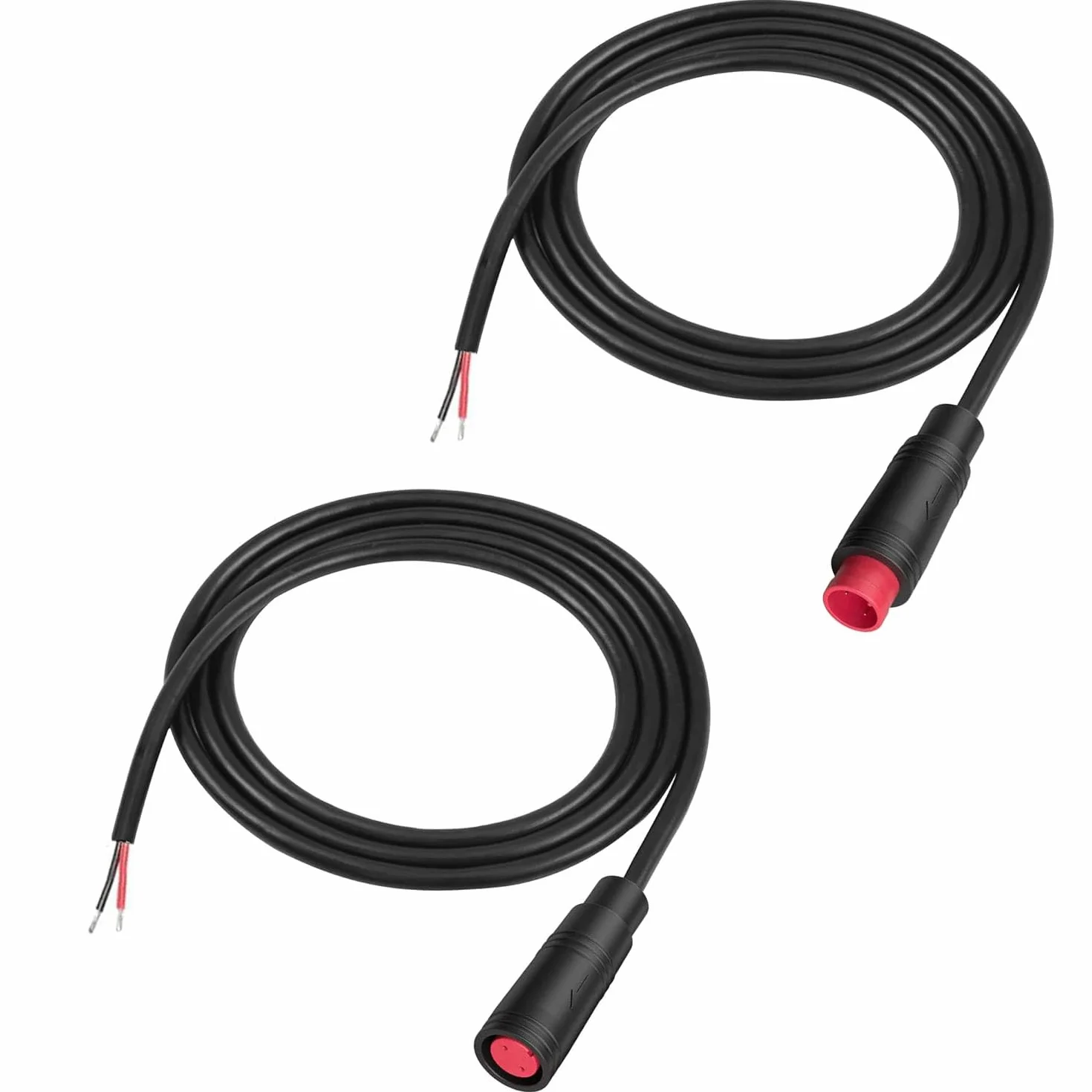 RUNCCI-YUN 2 SZT. Wodoodporne złącze przedłużające kabel Julet 2-pinowe do roweru elektrycznego, wtyczka męska i żeńska z przewodem, 2-pinowe złącze kabla do oświetlenia roweru elektrycznego, projekty