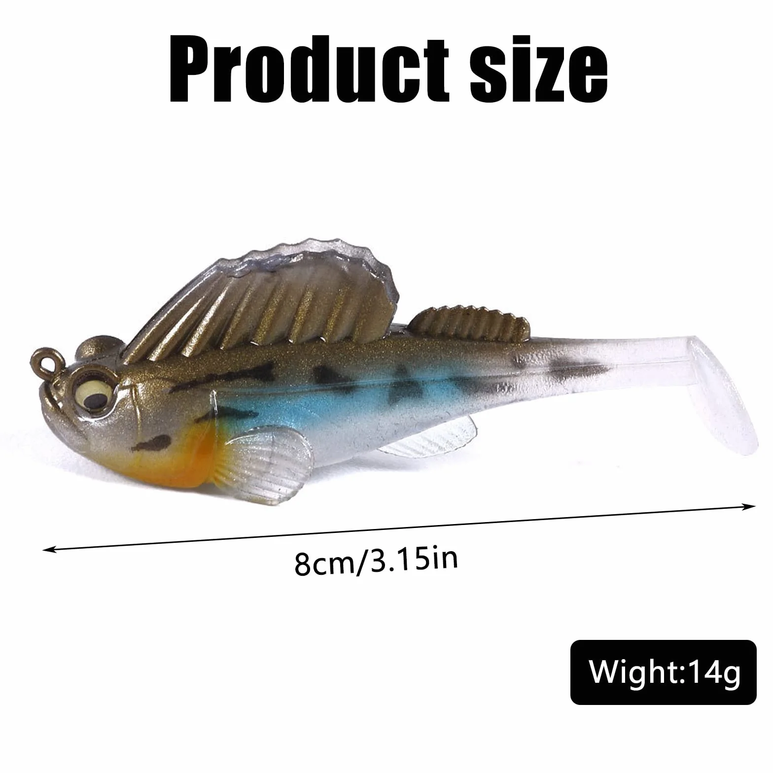 6 sztuk sztucznych przynęt spinning,Miękkie przynęty wędkarskie dla basów zestaw przynęty do połowów słodkowodnych 3D przynęty sztuczne przynęty wędkarstwo morze prezent dla mężczyzn