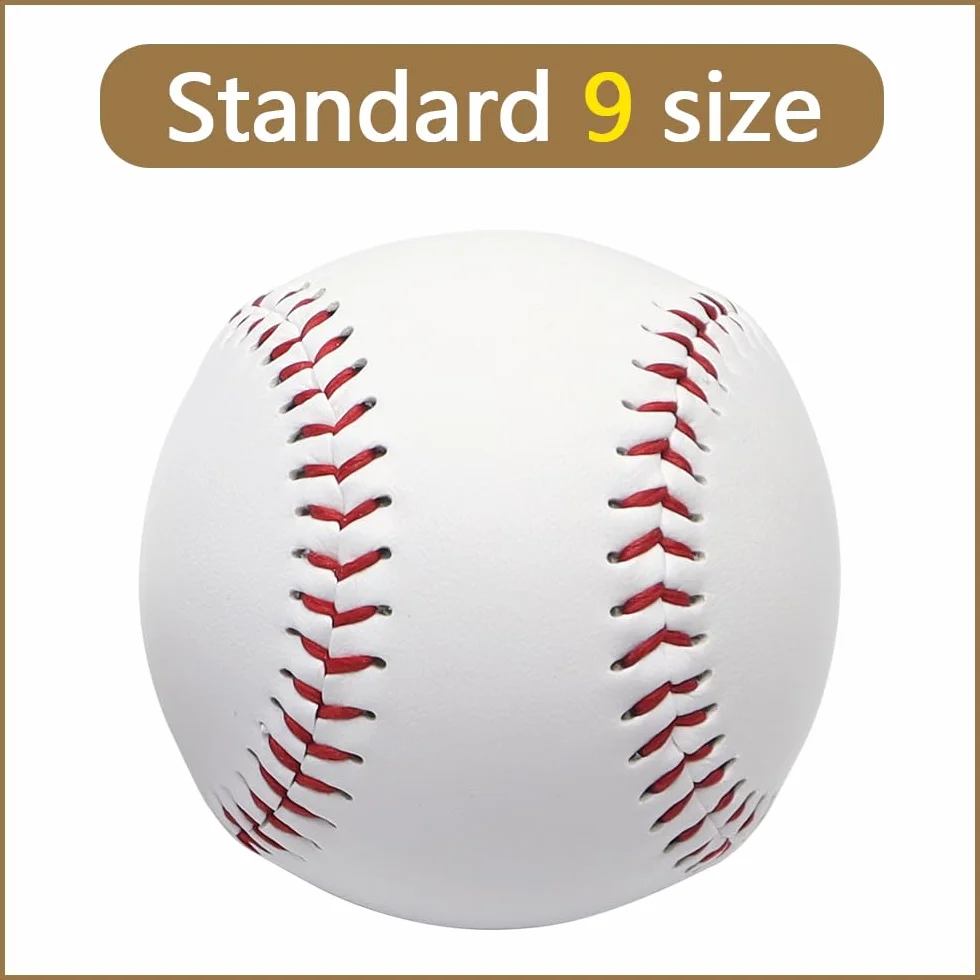 2 szt. Standardowa piłka baseballowa 20 cm, jedna miękka i jedna twarda piłka baseballowa do ćwiczeń i gier, dla sportowców na świeżym powietrzu, dla młodzieży i dorosłych, 2 szt