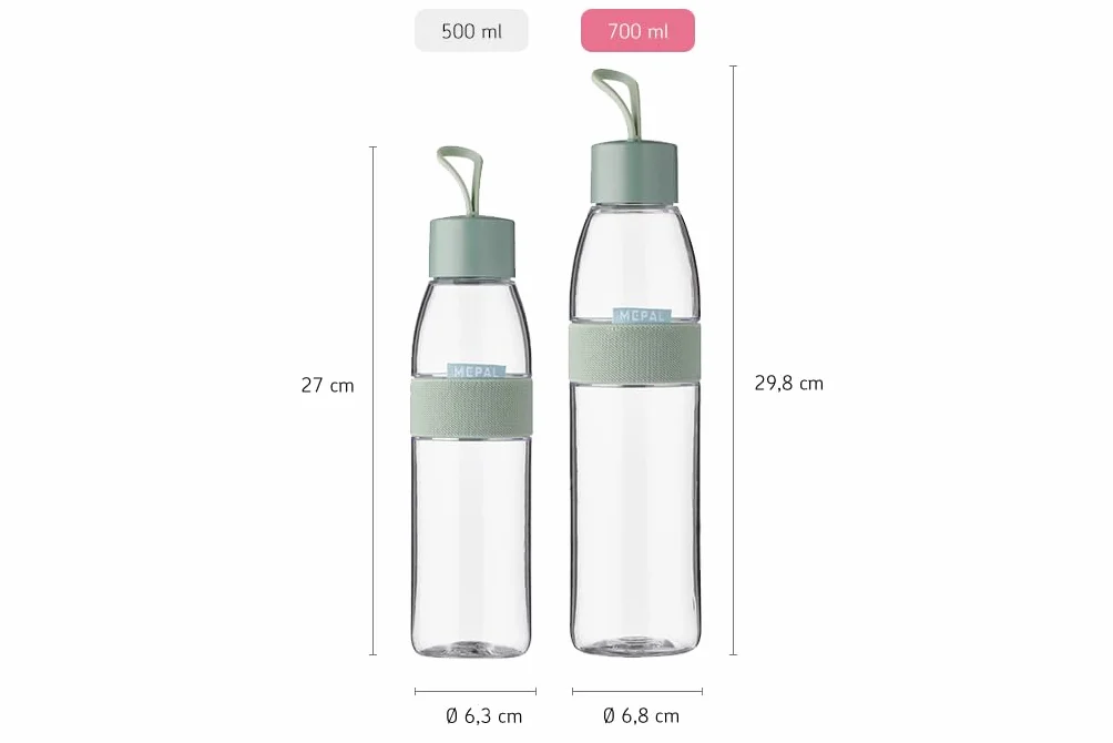 Mepal Ellipse Butelka na Wodę Wielokrotnego Użytku 700 ml Czarna Nordic Black