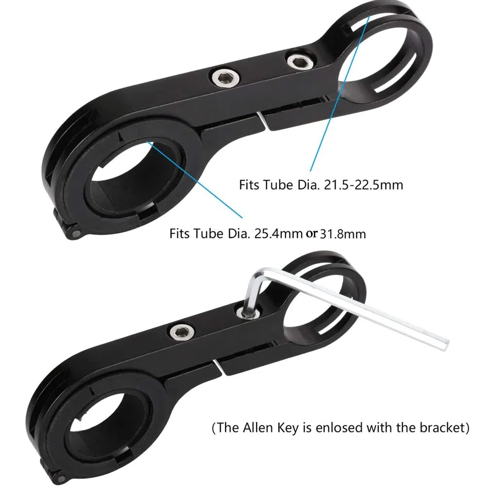 Yizhet 20cm Przedłużenie kierownicy rowerowej, przedłużka do roweru, rozszerzenie przedłużenie o średnicy 25,4mm, 31,8mm, latarki, smartfonów, urządzeń GPS,Włókno węglowe