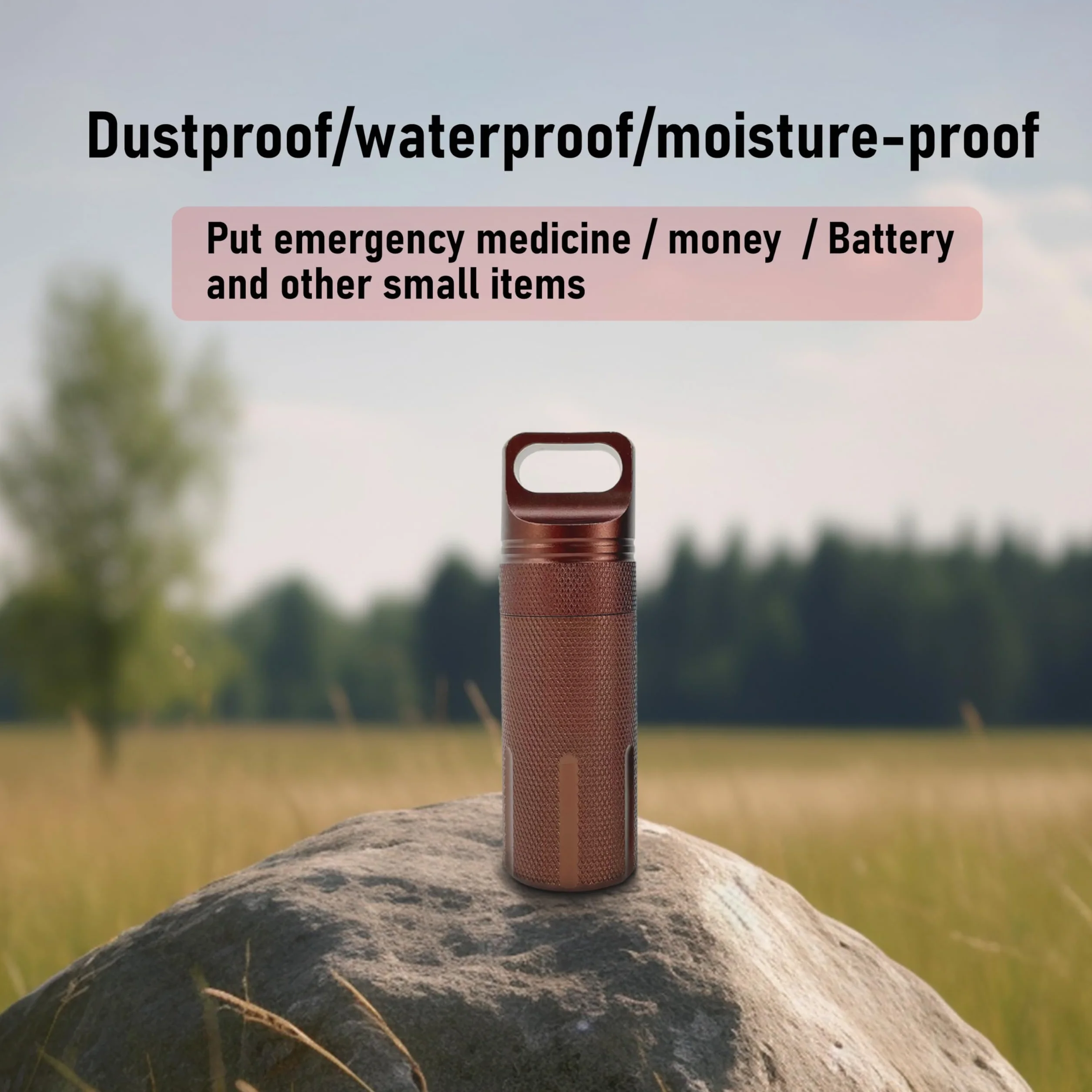 Alephnull Military Level Waterproof Airtight Kapsuła Życia, Butelka Seal, Match Case Camping Niezbędne Narzędzie, Outdoor EDC Survival Storage Case, Suchy Box Komora Baterii