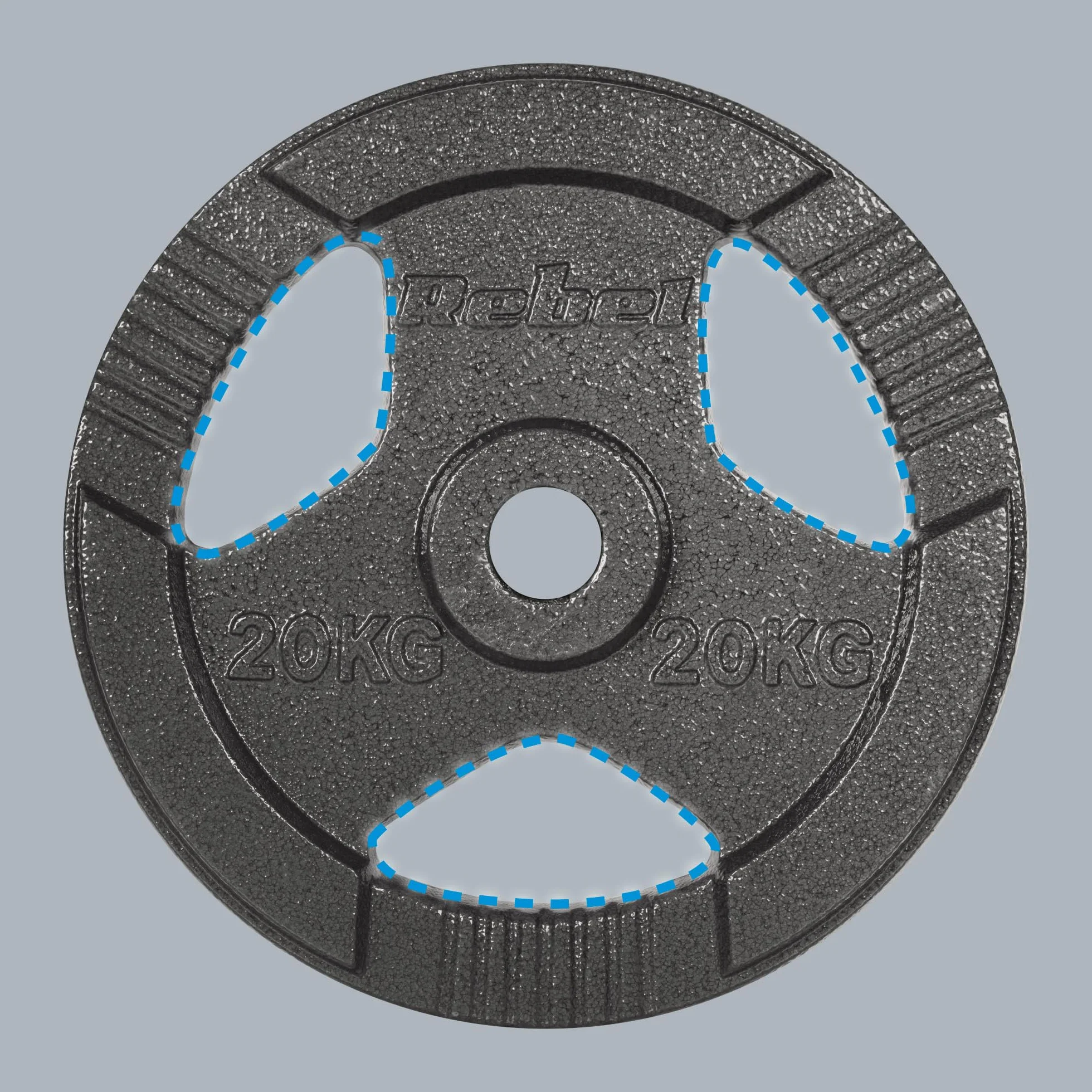 Rebel Electro Obciążenie Żeliwne 20 kg Otwór 51mm Talerz z Uchwytami