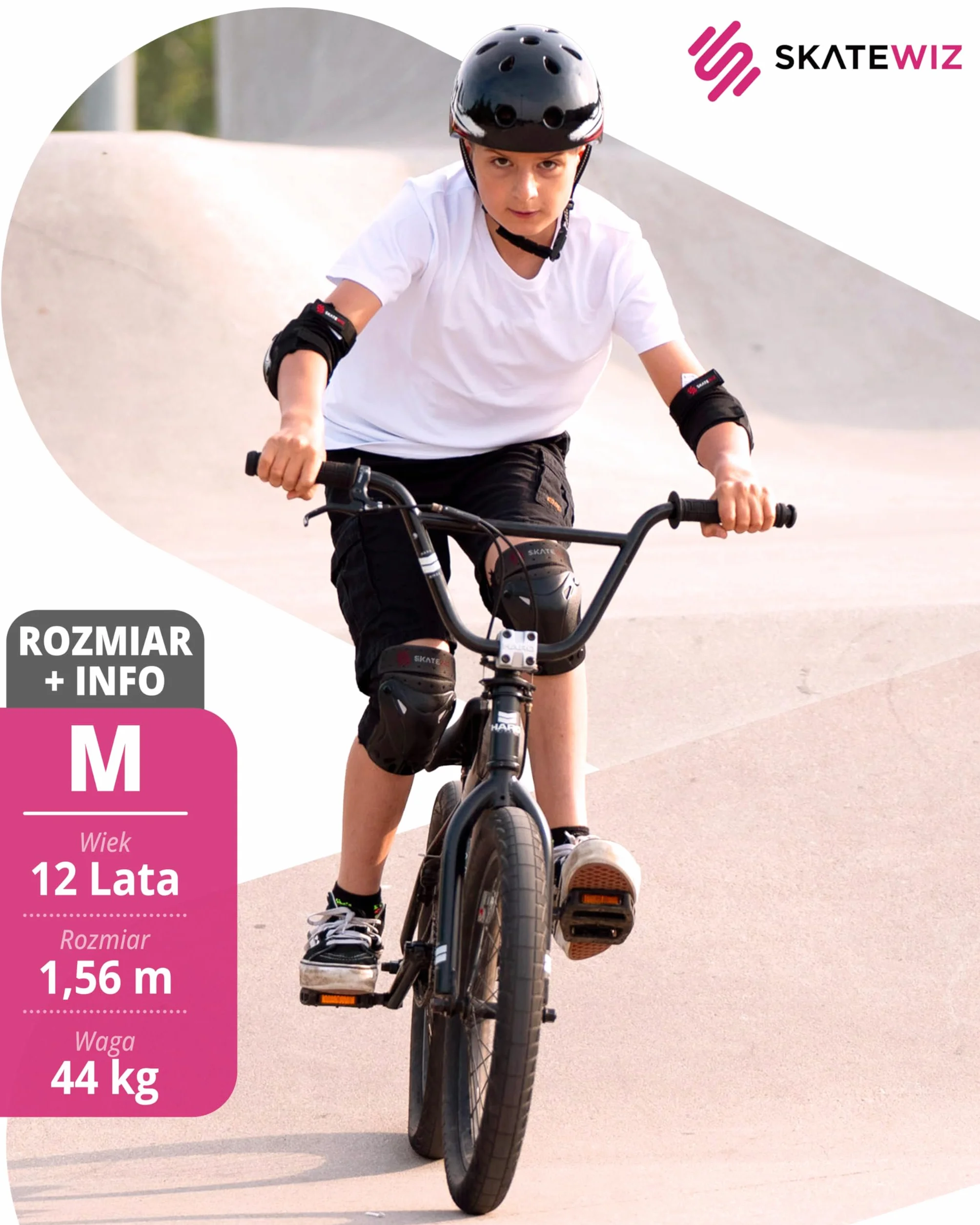 SKATEWIZ Ochraniacze na kolana dla dzieci - Ochraniacze na rolki dla dzieci - Ochraniacze na kolana - Zestaw ochraniaczy na rolki - Protektory na kolana i łokcie - PROTECT-1