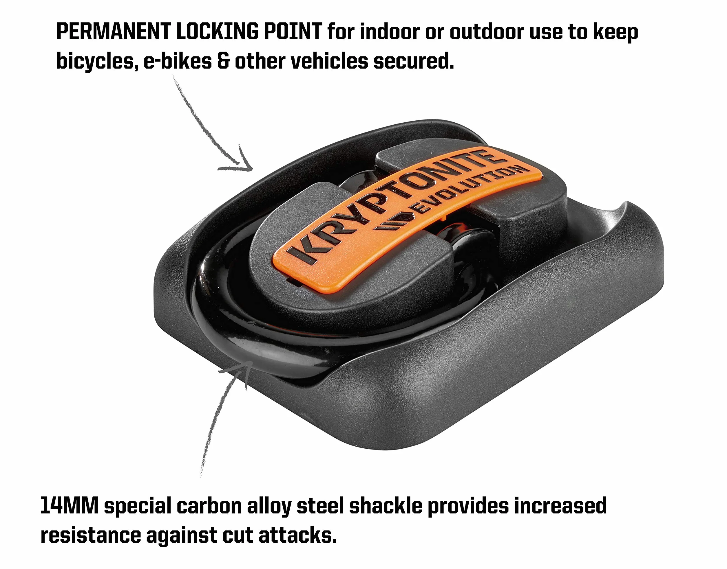 Kryptonite 004738 Unisex Evolution Ground Anchor New Locks, M