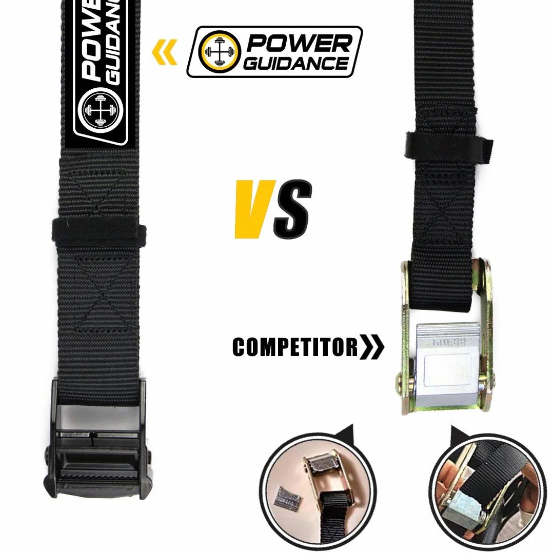 POWER GUIDANCE Pierścienie gimnastyczne 28 mm/32 mm drewno i ABS – olimpijskie kółka gimnastyczne z regulowanymi paskami, wytrzymały sprzęt gimnastyczny do domowej siłowni, treningu pociągowego
