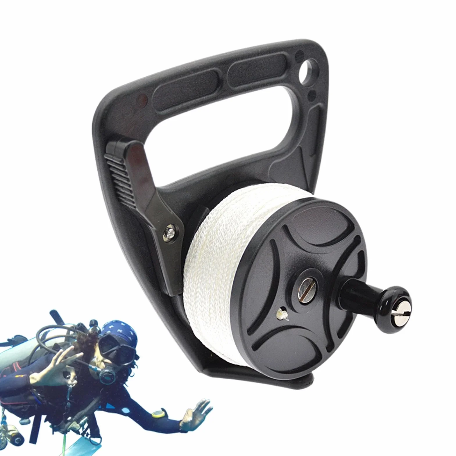 Podwodny kołowrotek do nurkowania 150 stóp retractable Dive Reel
