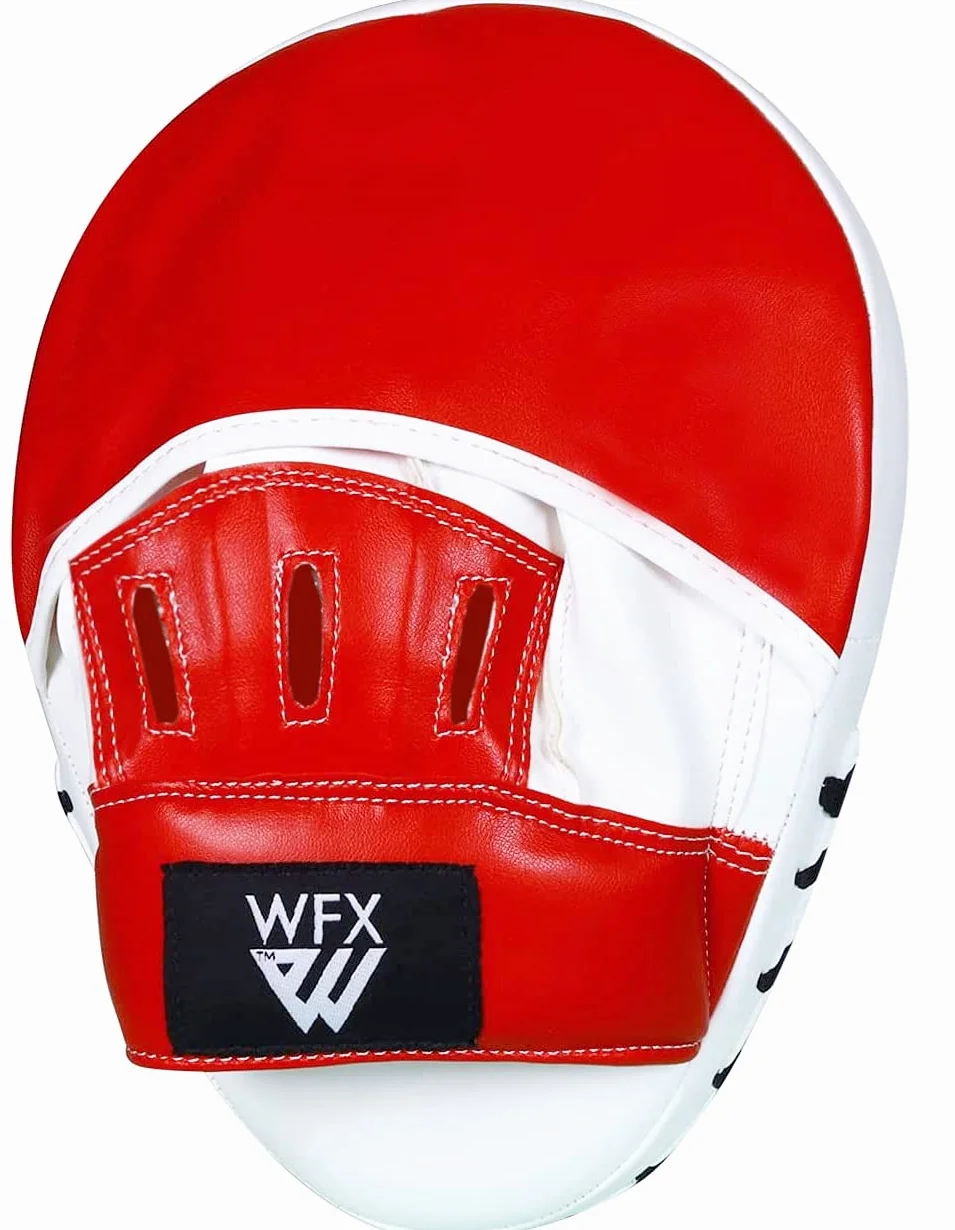 WFX Podkładki bokserskie skóra haczyk wykrojnik torba cel trening zakrzywiona osłona dłoni Muay Thai MMA