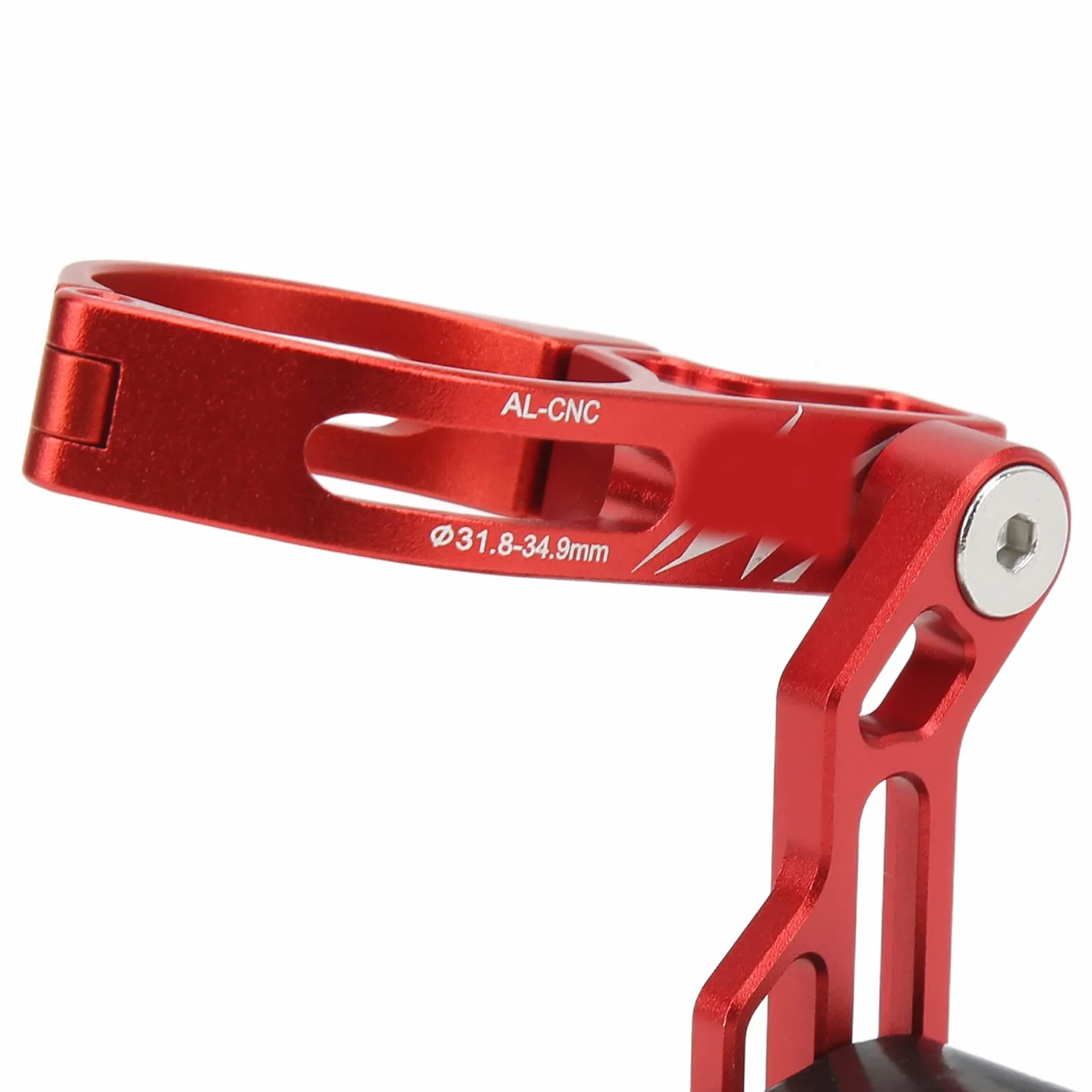 Prowadnica łańcucha Rowerowego, Czarna Prowadnica łańcucha ze Stopu Aluminium z Toczeniem CNC Zapobieganie Spadaniu łańcucha i Skakaniu Deflektory łańcucha Rowerowego do Rur