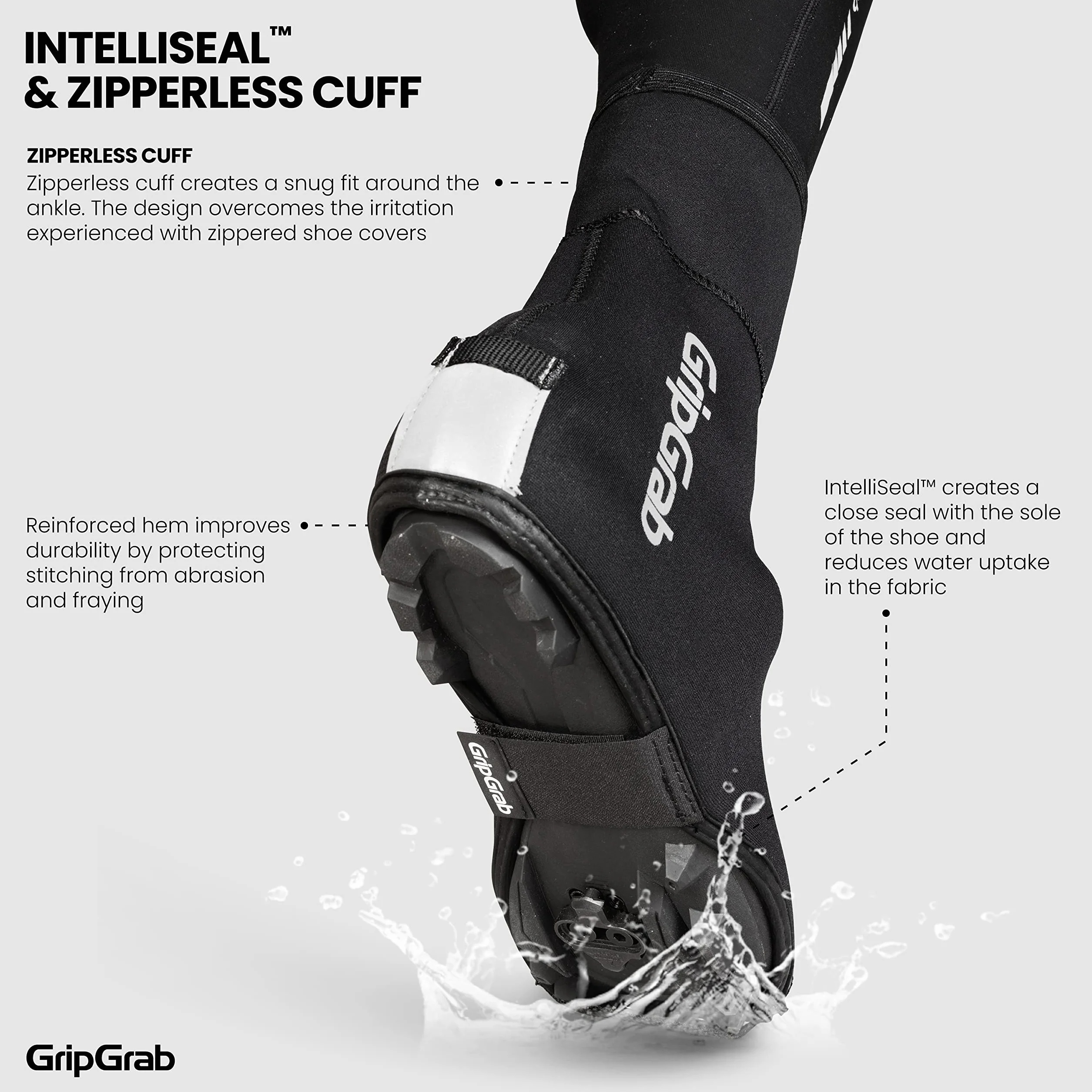 GripGrab Gripgrab Arctic X zimowe ochraniacze na rower górski, z motywem grawitacji, ciepłe, wodoodporne, z polaru, z podszewką MTB, Cx - ochraniacze na buty rower Unisex