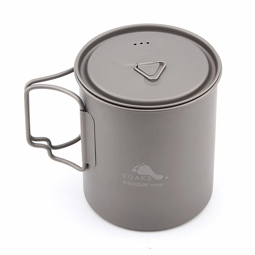 TOAKS Outdoor Camping Titan Cup und Titan Topf (a-750ml Becher)