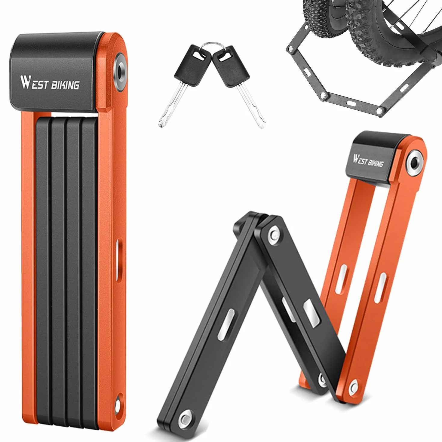 Zapięcie rowerowe składane 80 cm 12 sztuk 6 przegubów MTB BMX Ebike