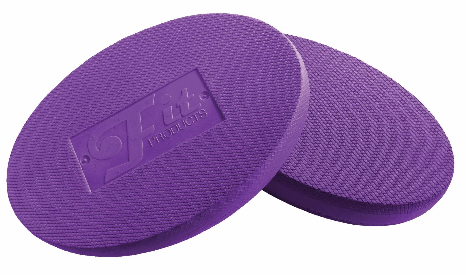 FitProducts Owalne podkładki balansowe fioletowe do fizjoterapii, pilatesu, jogi i treningu siłowego