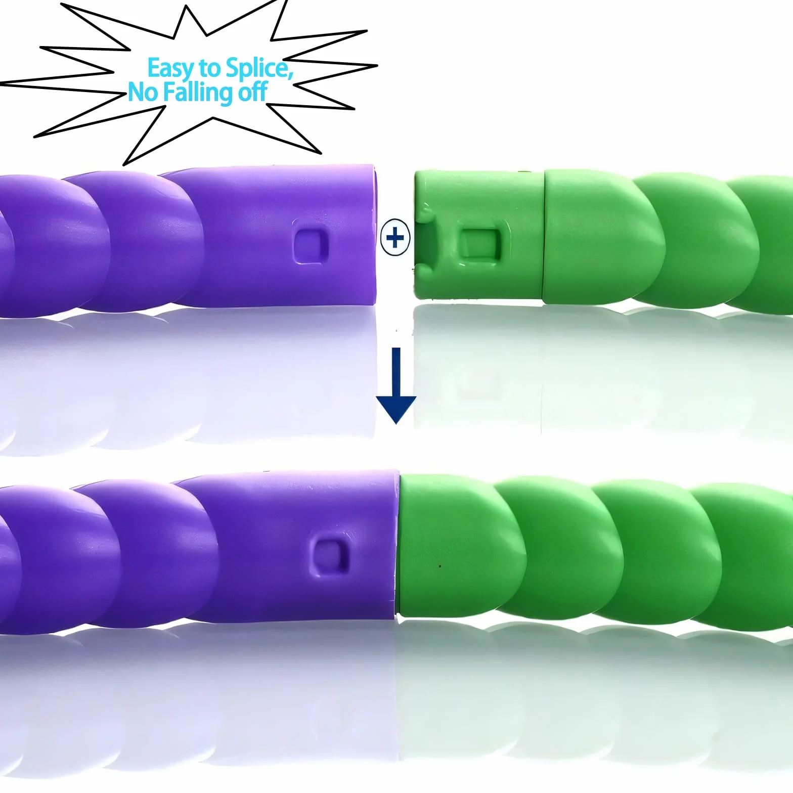 Hula Hoop obręcz dla dzieci, 7 części, plastikowa, zdejmowana, 60 cm, Hullahub obręcz dla dzieci, regulowana Hula Hup obręcz do fitnessu, gimnastyki, gier tanecznych, dla dzieci i dorosłych