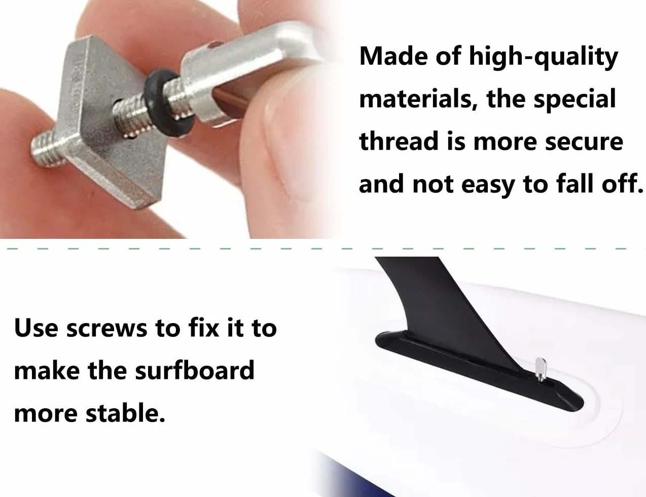 4 sztuki śruby do deski surfingowej Longboard Śruba płetwy ze stali nierdzewnej śruby uniwersalne SUP Single Fin Paddle Board Kit (srebrne)