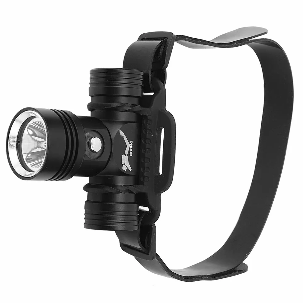 Czołówki Nurkowe, Wodoodporny Reflektor Nurkowy LED o Wysokiej Jasności Nurkowanie Czołówka Pływacka Podwodna Lampa Czołowa do Nurkowania Camping Running Survival