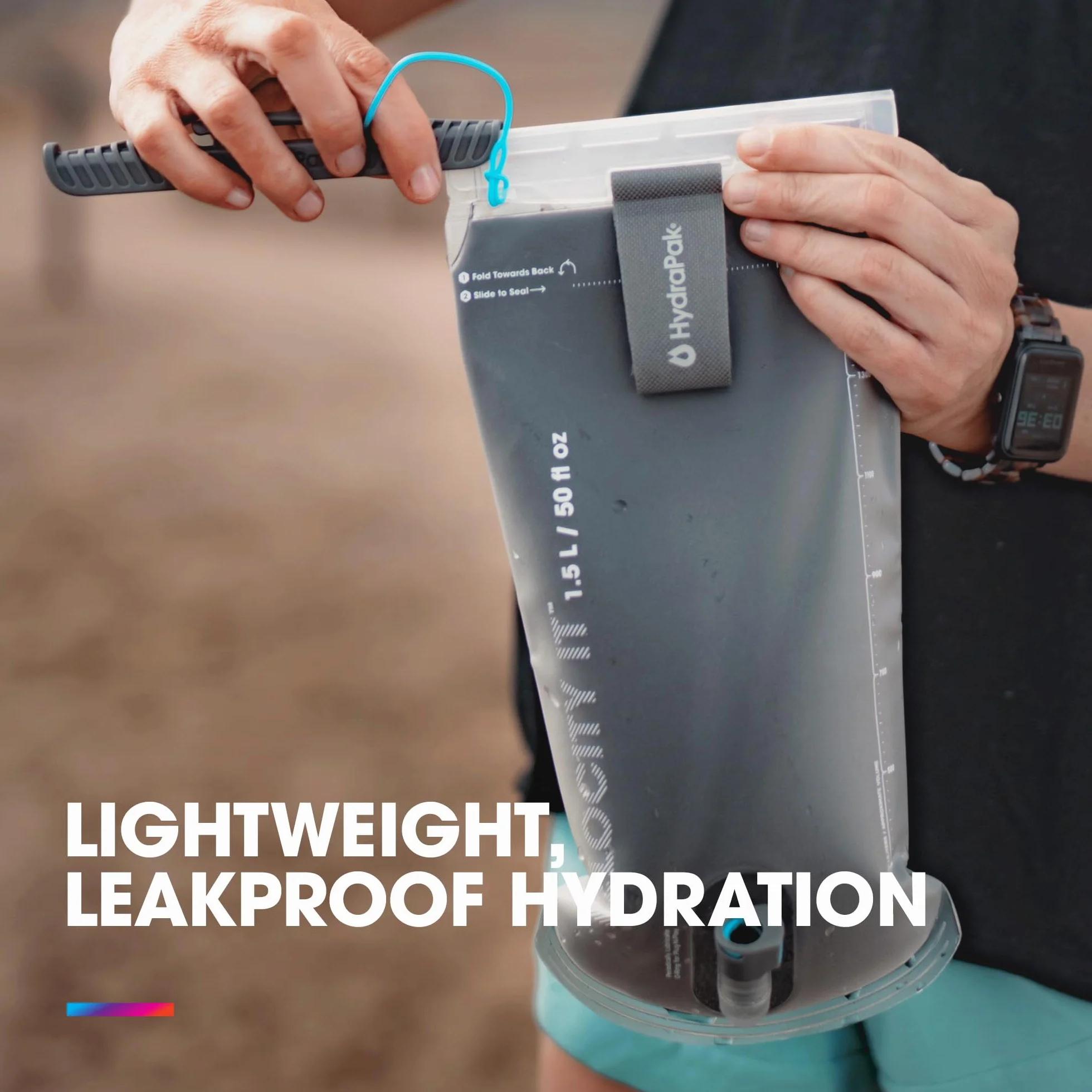 HydraPak Velocity IT (zbiornik wodny 1,5 l lub 2 l), izolowany pęcherz wodny/zbiornik na wodę do zestawu nawadniającego, samouszczelniający się zawór zgryzowy, szczelny i nadaje się do mycia w