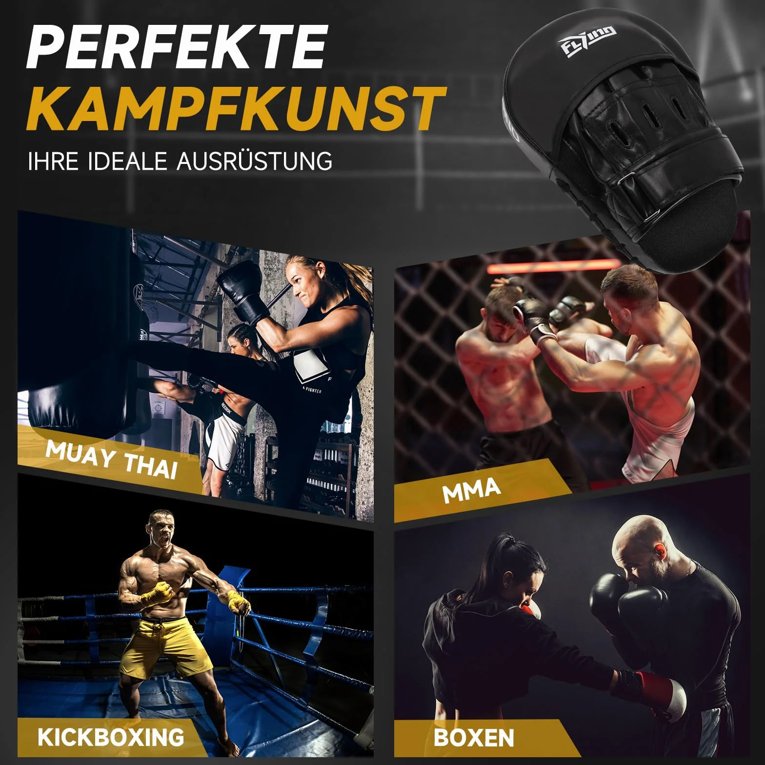 Boks Curved Focus Punching Mitts dla mężczyzn i kobiet, skórzane podkładki bokserskie do sztuk walki, treningu bokserskiego, zakrzywione punkty do karate, kickboxingu, Muay Thai, Taekwondo