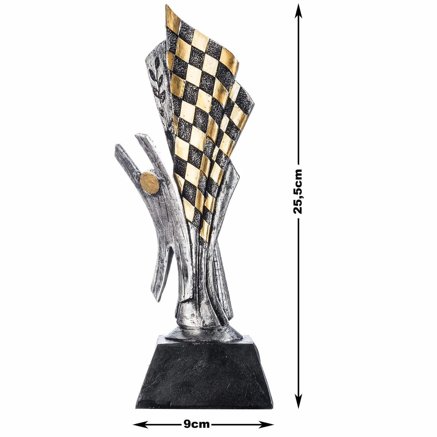 Trofeum wyścigowe - Puchar Zwycięzcy Sportów Motorowych Statuetka Zwycięstwa Ceremonia wręczenia gokartów 26 cm misternie modelowane i ręcznie malowane (Puchar Zwycięzcy - Sporty Motorowe)