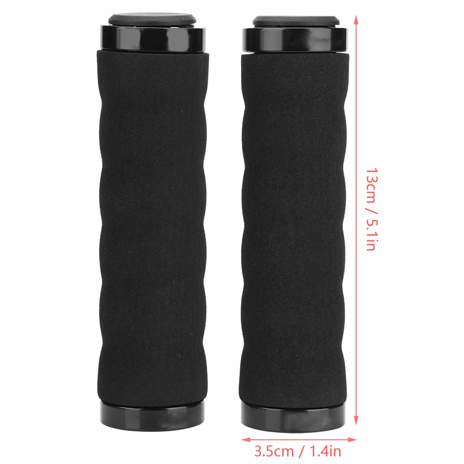 Yosoo Health Gear Zamykane uchwyty do rowerów górskich, blokada kierownicy rowerowej, antypoślizgowe uchwyty kierownicy do roweru górskiego BMX, 1 para