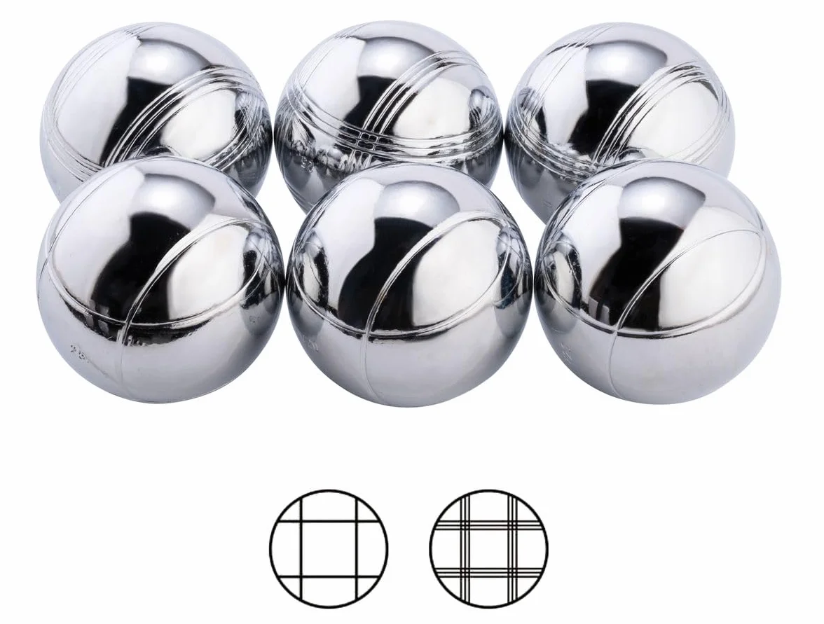 Jeu de boules 6 metalowych kulek w woreczku