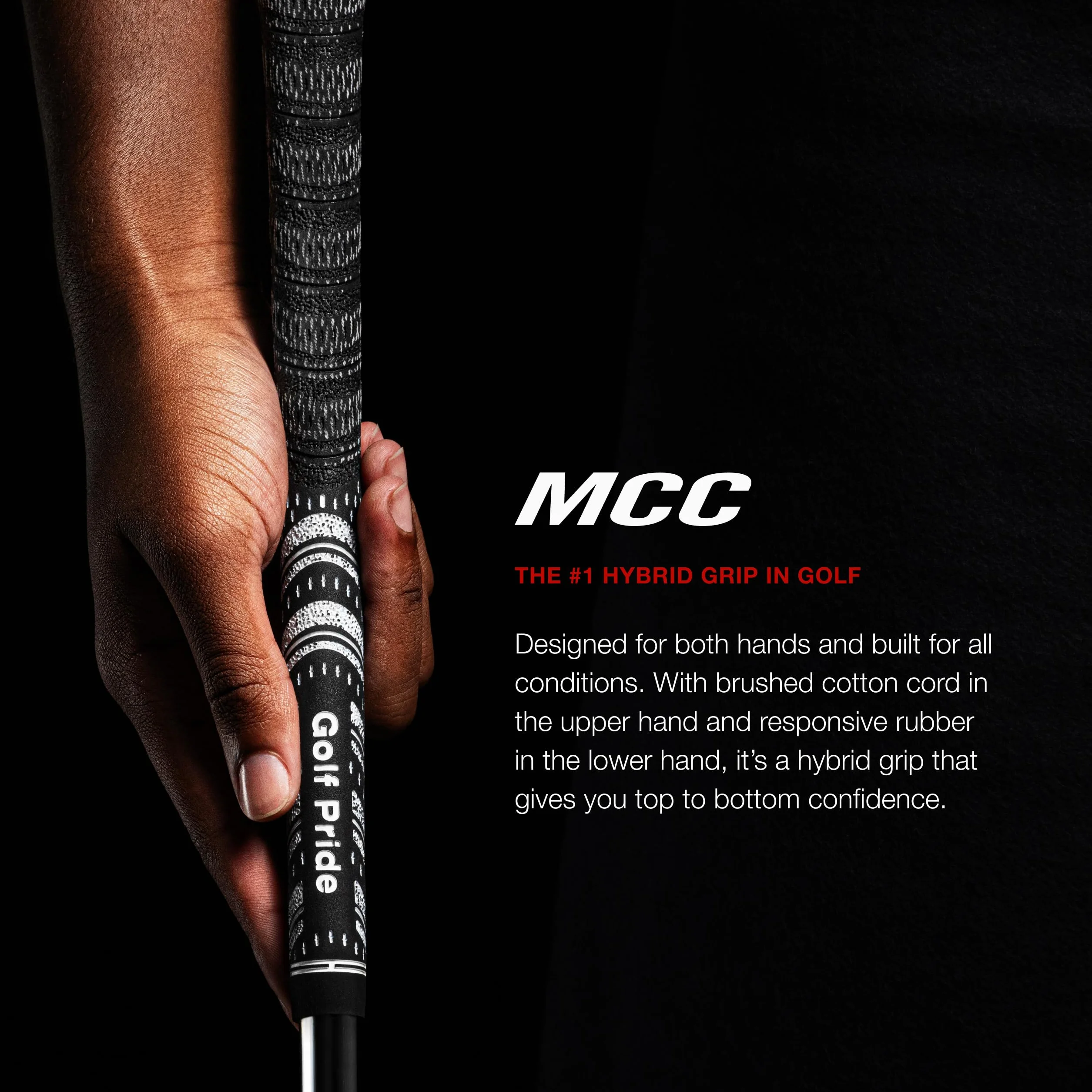 Golf Pride MCC Multi Compound Golf Grip szary czerwony
