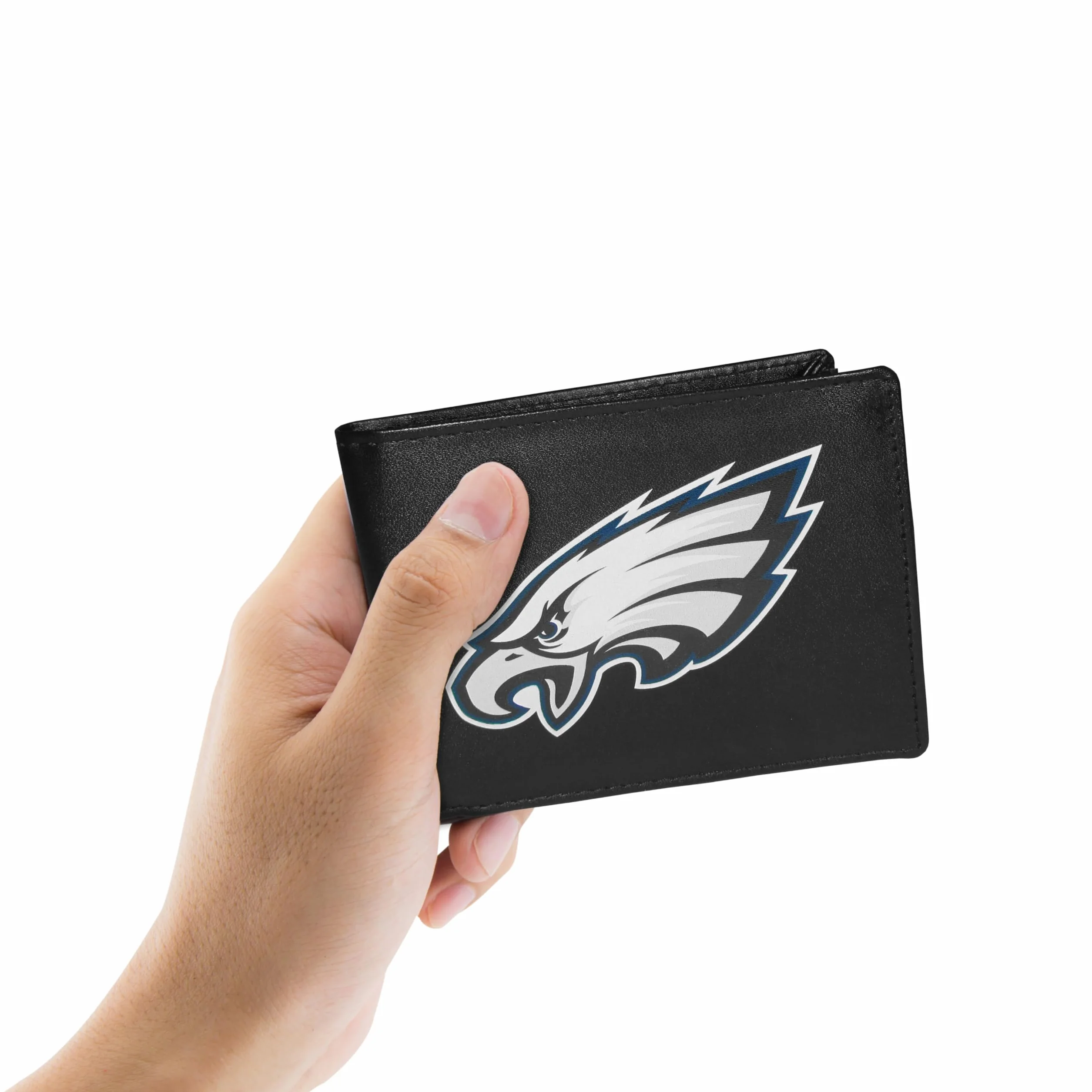 Philadelphia Eagles NFL dwuskładany portfel duże logo czarny