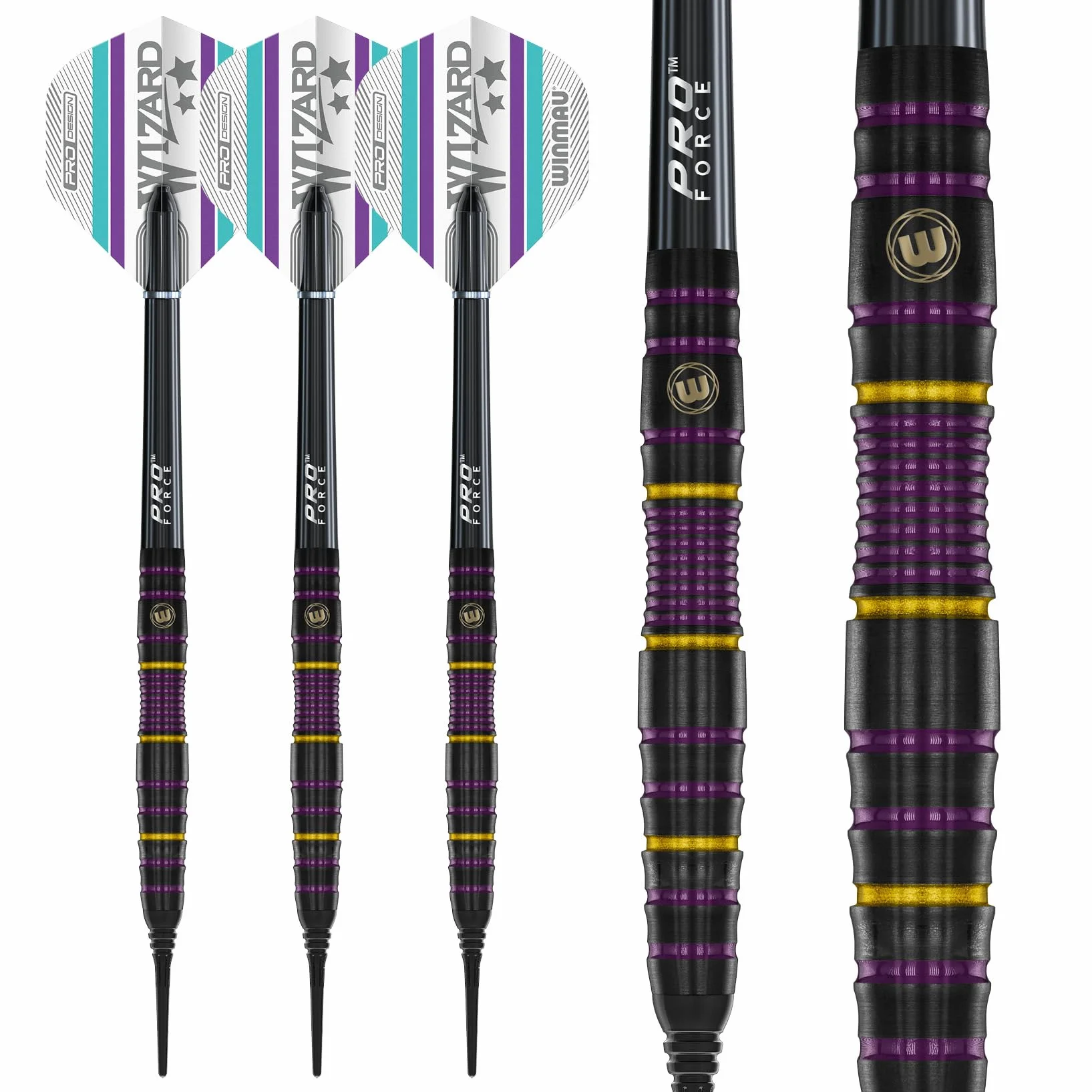 WINMAU Rzutki 85% Zestaw Rzutek z Miękką Końcówką Serii Pro z Lotkami i Trzonkami