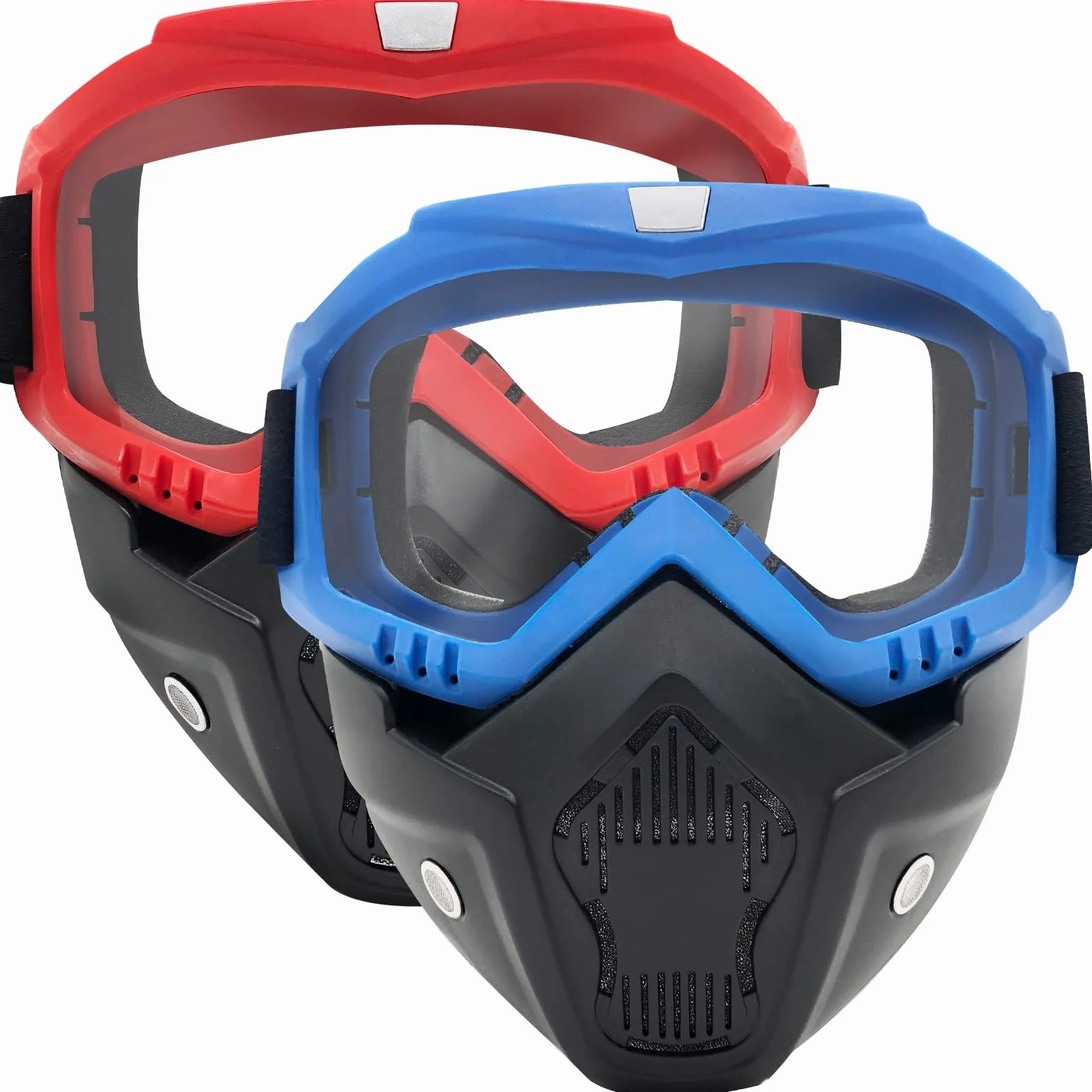 2 sztuki maski taktycznej z odpinanymi okularami kompatybilne z Nerf Rival, Apollo, Zeus, Khaos, Atlas, Artemis Blasters Rival maska