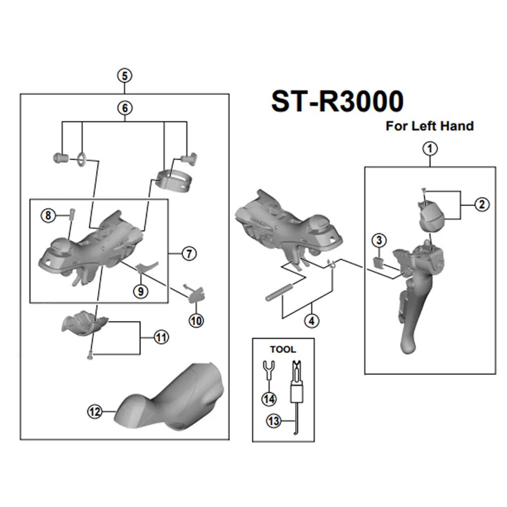 Shimano Spares Y05U98020 Części rowerowe Unisex, standardowe, jeden rozmiar