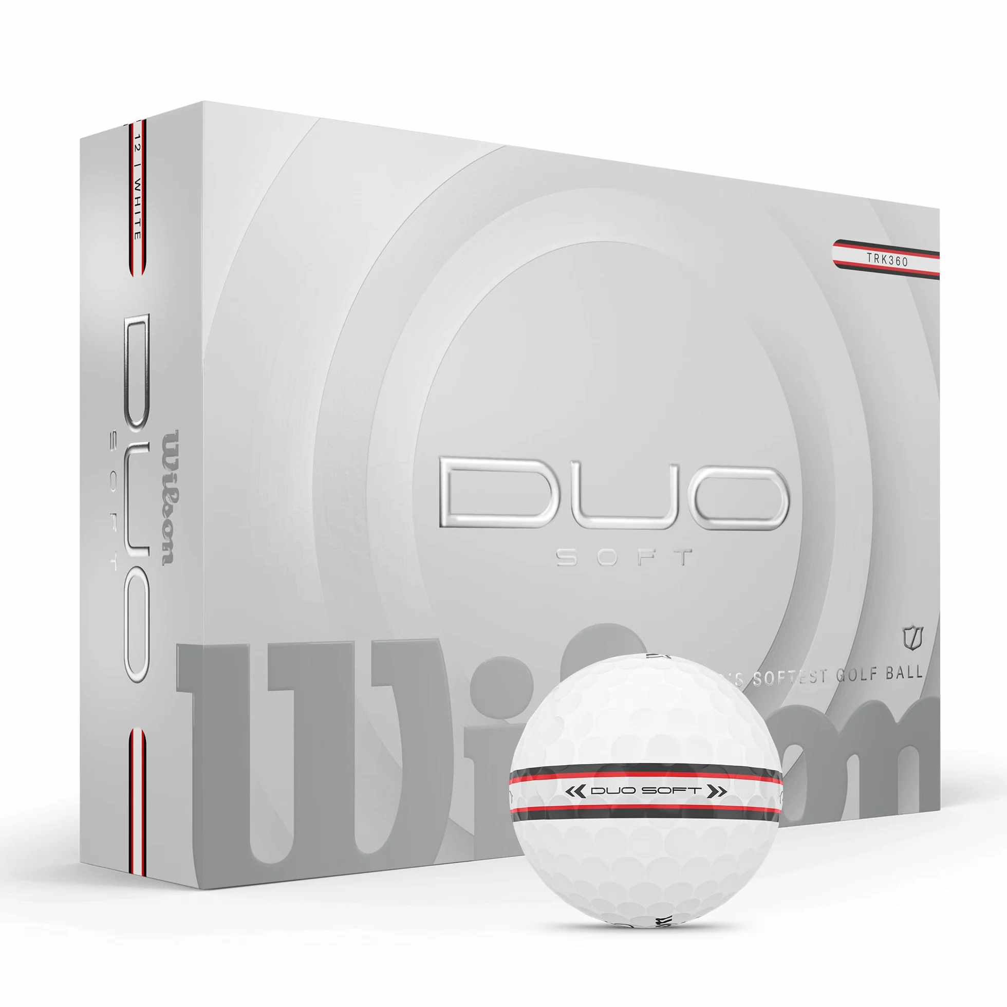 Wilson Piłki golfowe Duo Soft, biało-czerwone
