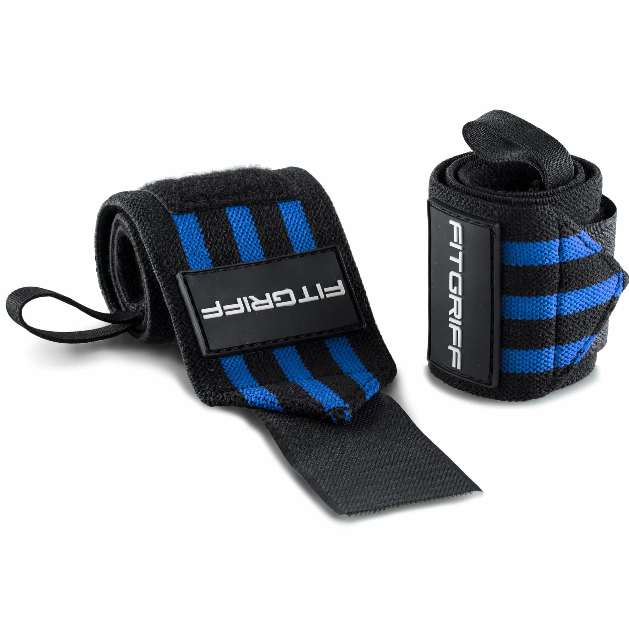 FITGRIFF® Bandaże na nadgarstek, 45 cm, do fitnessu, podparcia nadgarstka, kulturystyki, sportów siłowych i crossfitu