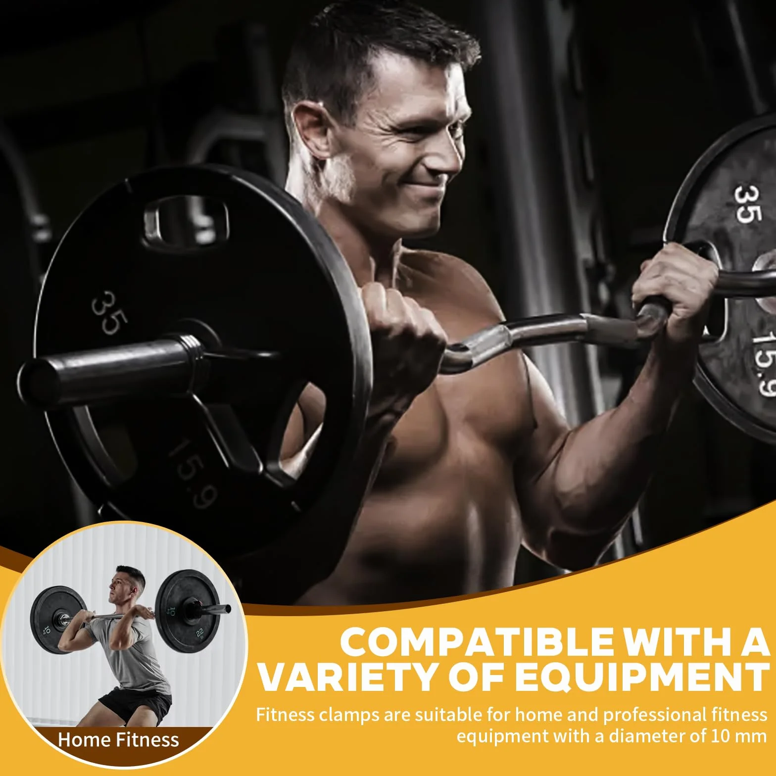 Gym Pin Extender z 1 klipsem sprężynowym Gympin Weight Stack, pin do dodatkowej wagi, średnica 8 mm, długość 110 mm do dodatkowego ciężaru do układania w stos ciężarków, zamiennik ciężaru do
