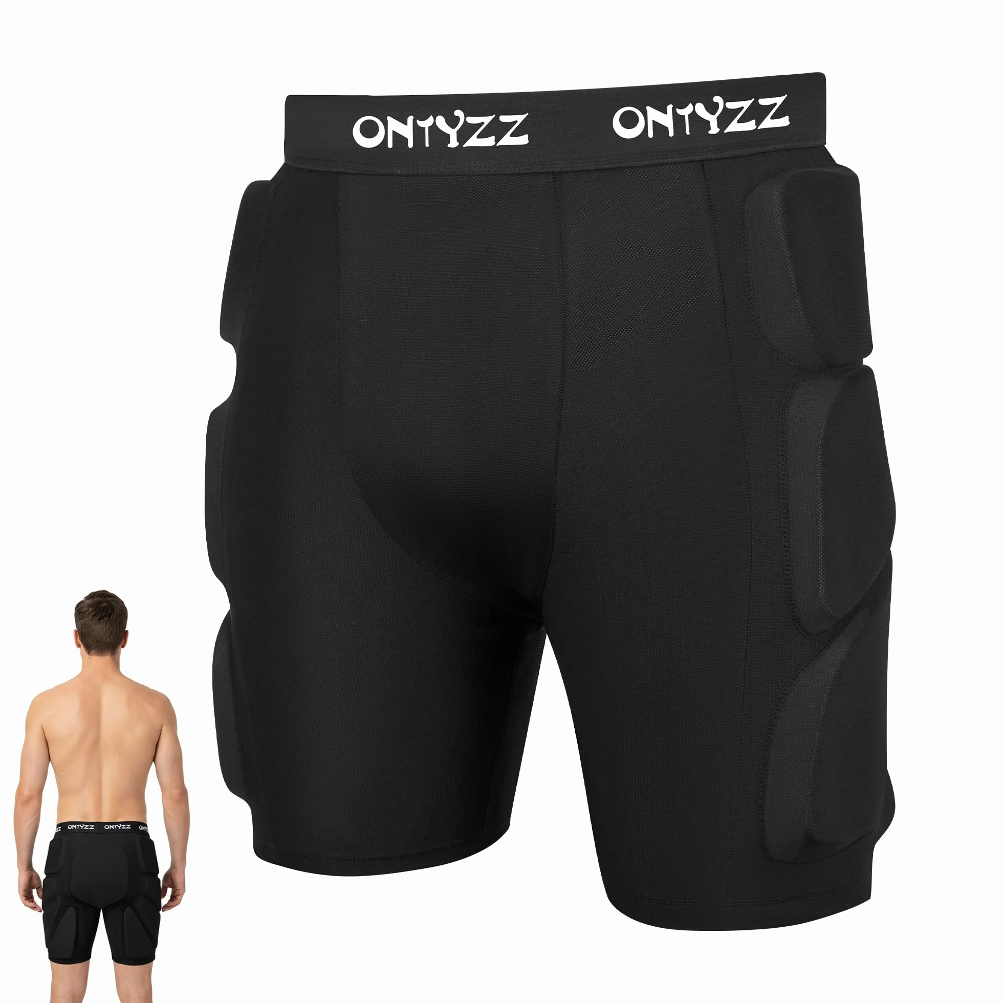Spodnie ochronne 3D dla ochrony bioder, pośladków i kości ogonowej, wyściełane spodenki ochronne do jazdy na snowboardzie, deskorolce i nartach