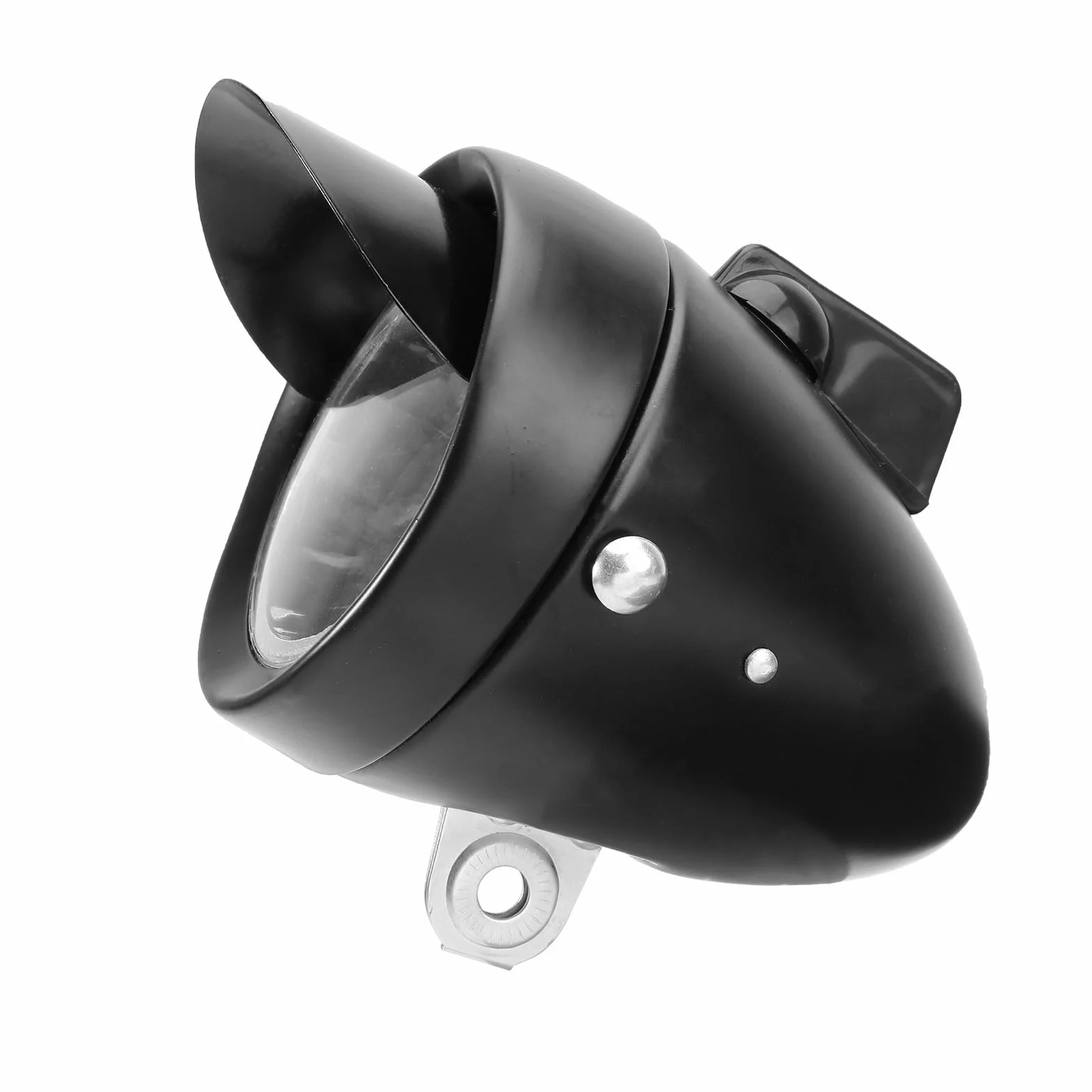 FUOYLOO Metalowa Czarna Retro Lampa Rowerowa LED Przednia bez Baterii Super Jasne Światło Ostrzegawcze