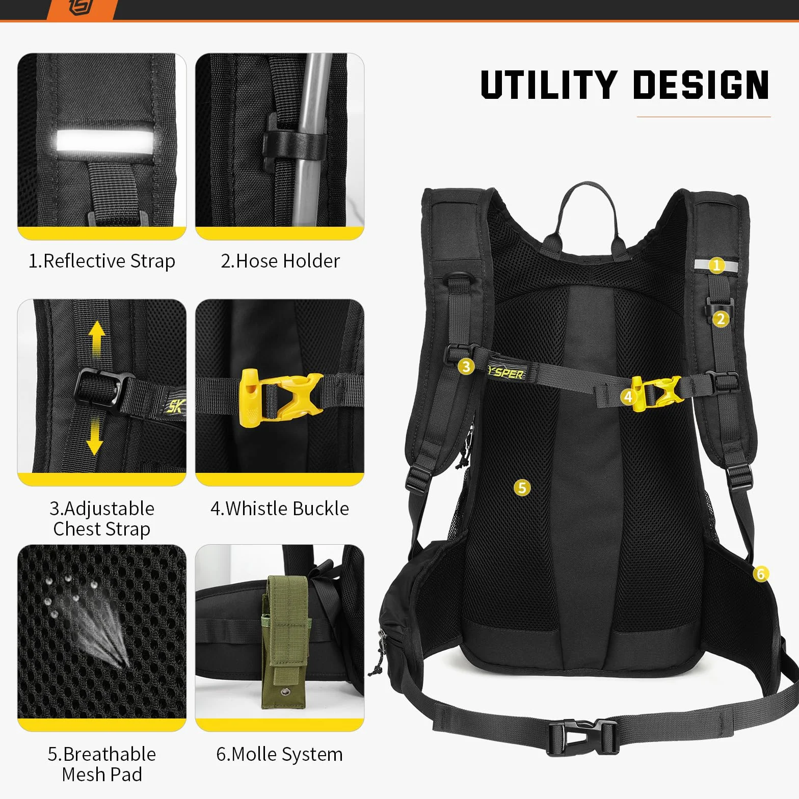 SKYSPER plecak rowerowy 20L, ISPEED 20 ultralekki z systemem hydracyjnym
