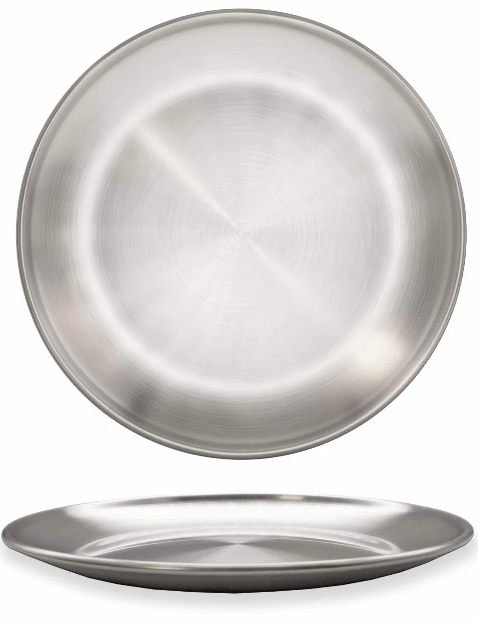 2 x nietłukący się talerz ze stali nierdzewnej 20 cm