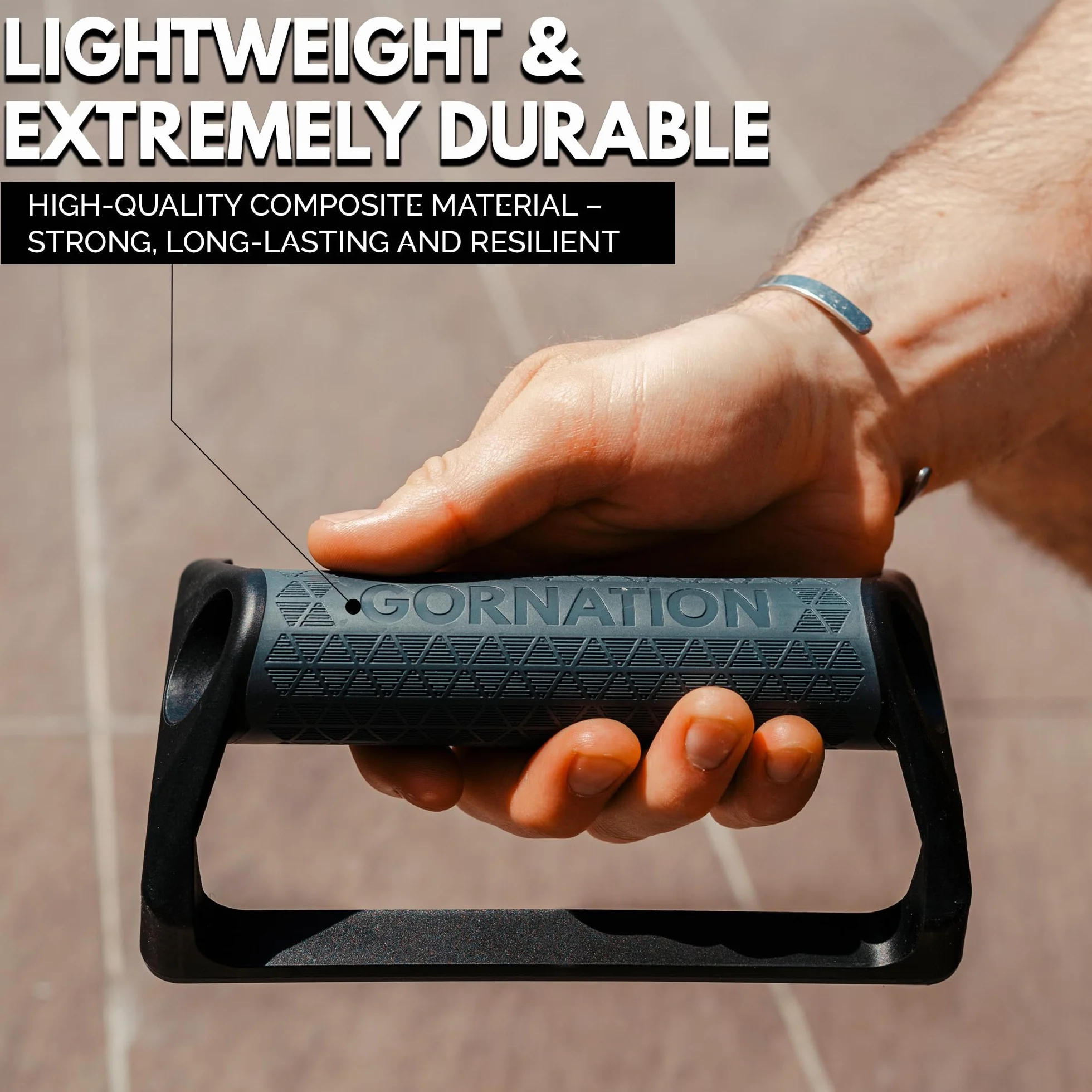 GORNATION Uchwyty push-up z antypoślizgową podstawą do ćwiczeń w domu i na zewnątrz, lekkie, trwałe stojaki push up z ergonomicznym uchwytem do treningu siłowego